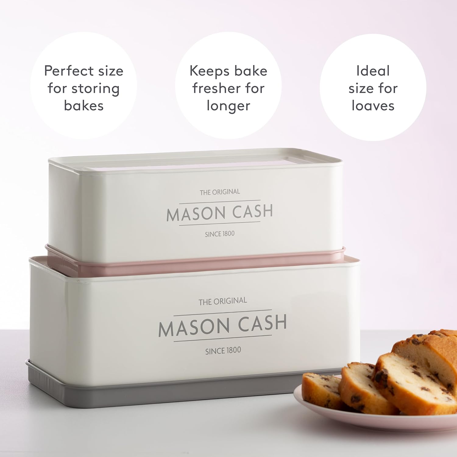 Mason Cash Innovative Kitchen Set of 2 Rectangular Tins, 1.7 Litre / 2.5 Litre - Colour Coated Steel image number 4