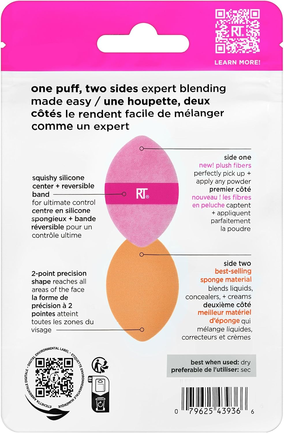 Real Techniques Real Techniques Miricle 2 in 1 Powder Puff (Pack of 2) image number 1