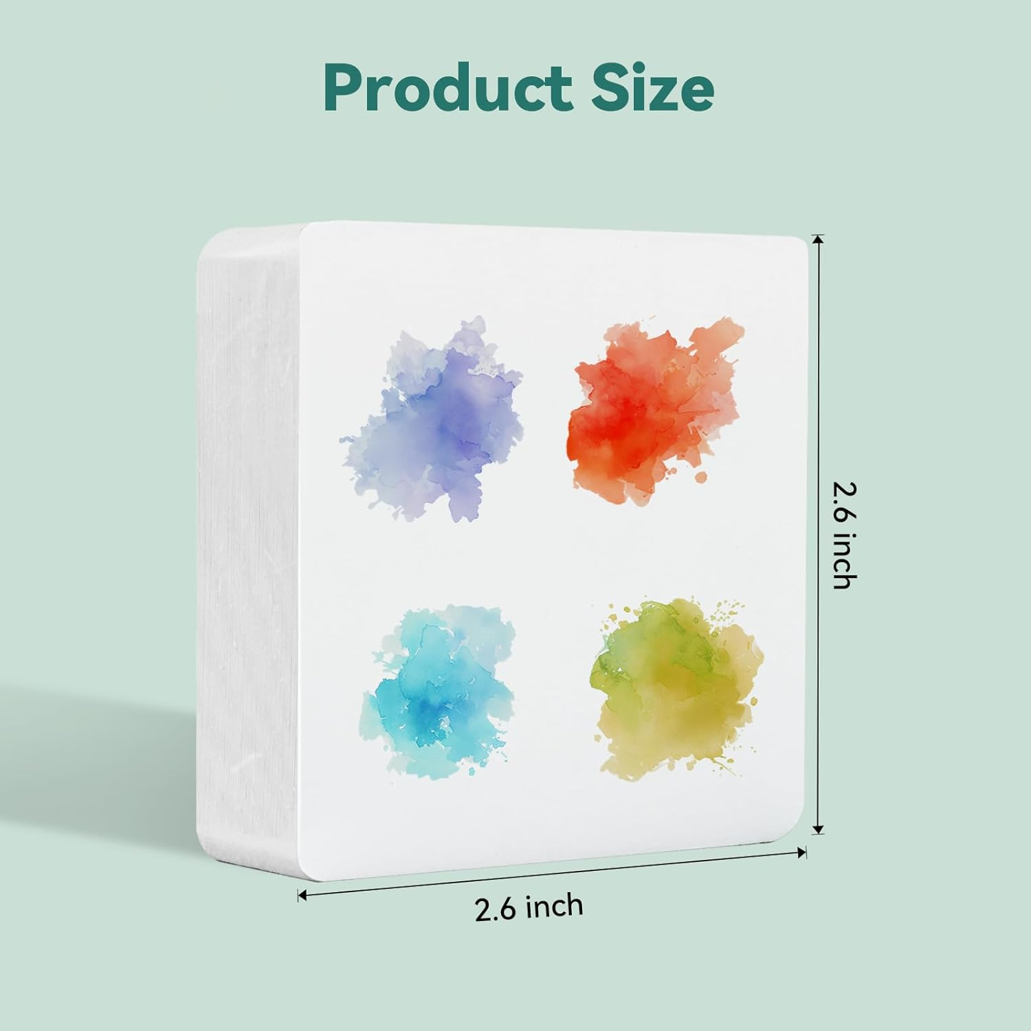 Lightwish 60 Sheets Mini Watercolor Sketchbook 2.6 X 2.6 Inch 300Gsm/140Lb, Travel Size Portable Tearable Square Painting Notebook, Square Watercolor Sketch Book Art Paper Sketchbook image number 5