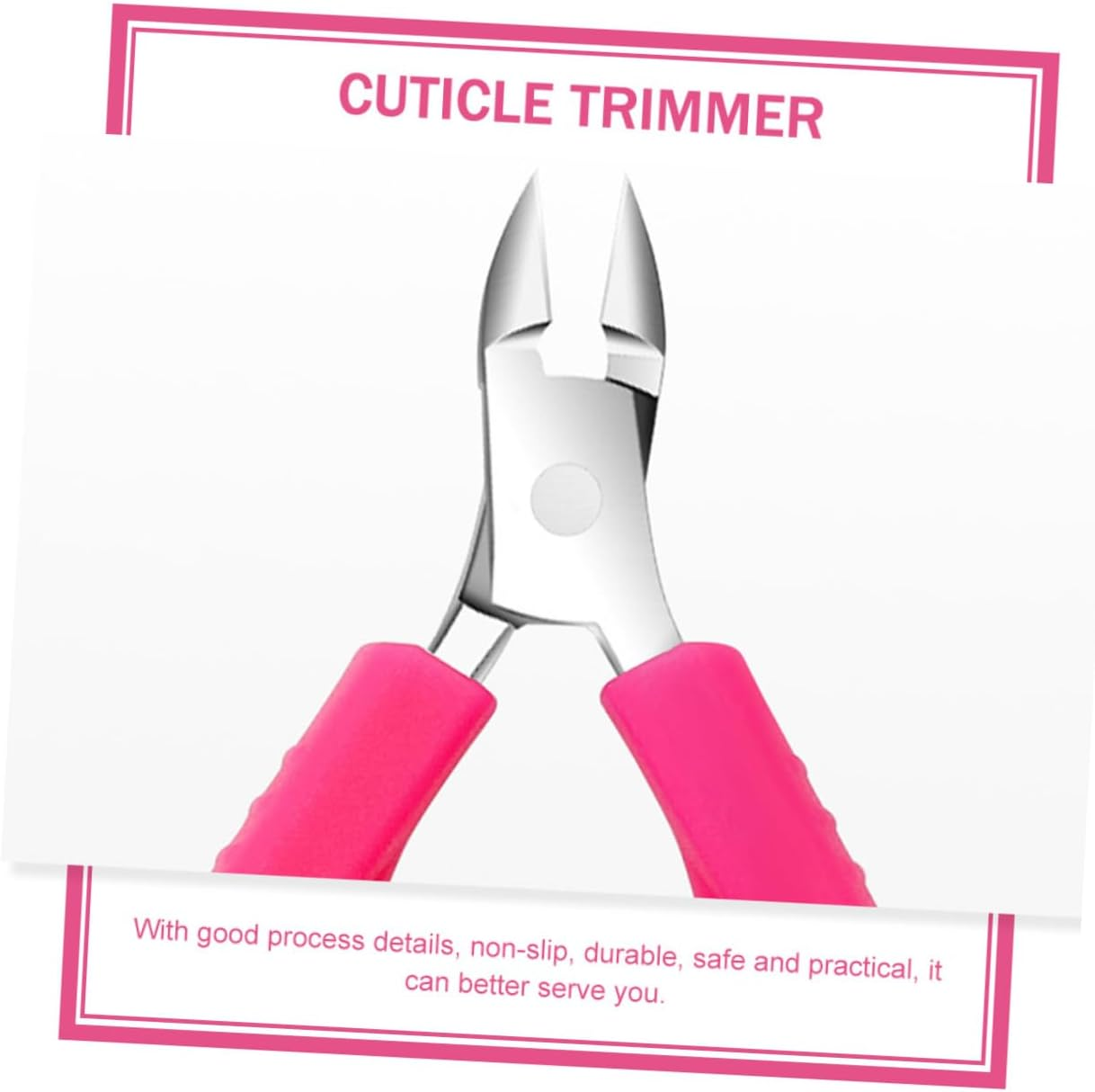 2Pcs Nail Cuticle Clippers Stainless Steel Non-Slip Portable Cuticle Trimmer Dead Skin Remover for Manicure Household Use image number 6