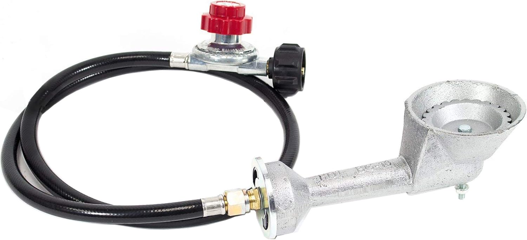 Gasone 50200 Gas ONE Propane High Pressure Cast-Iron round Burner Head with Brass Fitting Orifice