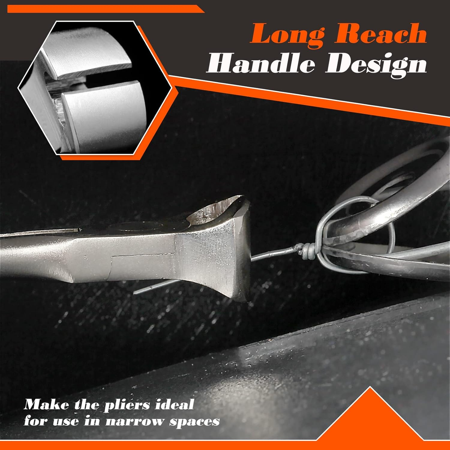 SPEEDWOX End Nippers Long Reach 5-1/2 Inch Mini End Cutting Pliers End Cutters Fine Precision Professional Wire Cutter for Hard to Reach Confined Spaces High Leverage Reduce Efforts Pull Nails Brads image number 1