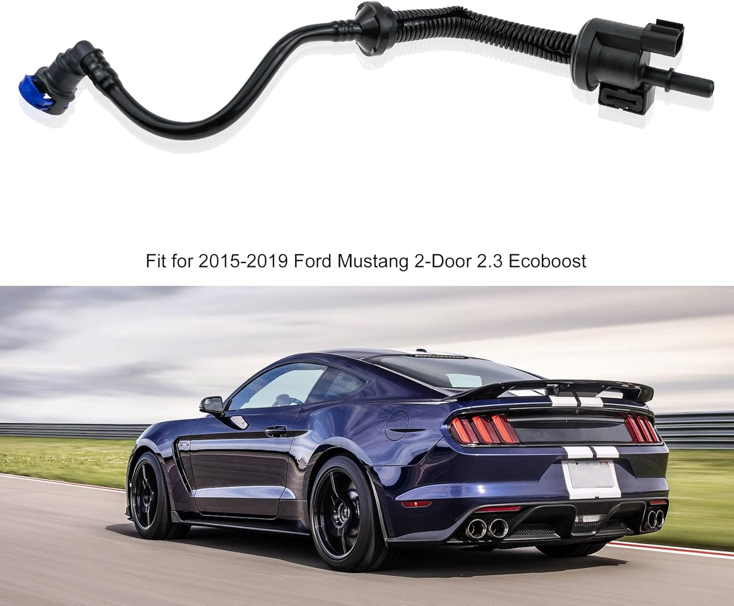 Fuel Vapour Hose with Purge Solenoid Fit for Ford Mustang 2-Door 2.3 Ecoboost 2015-2019 Replace FR3Z-9G297-H image number 2