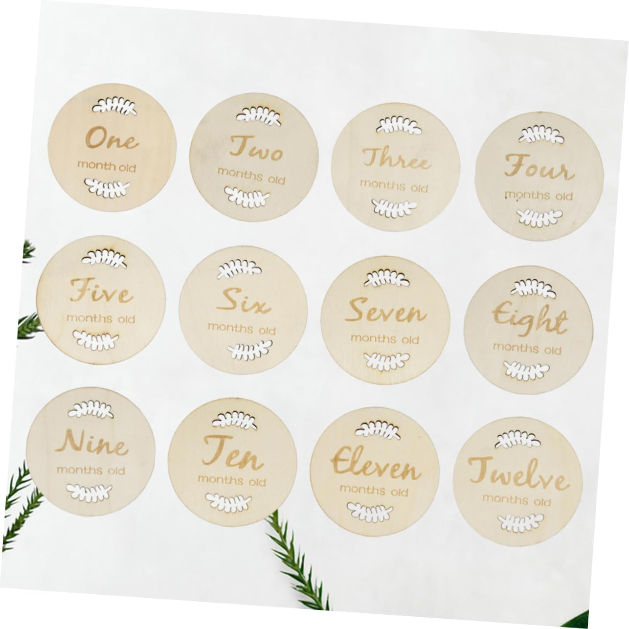 Creative Cards for First Year Adorable Monthly Growth Photo Props for Newborns Scandinavian Design Commemoration image number 5