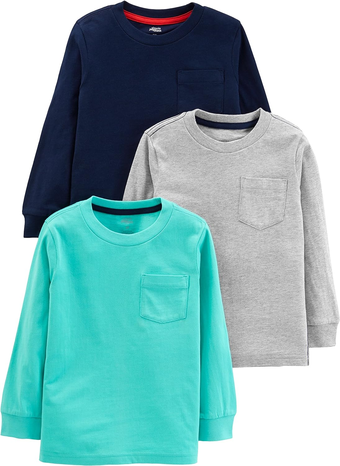 Simple Joys by Carter'S Boys' 3-Pack Long Sleeve Shirts