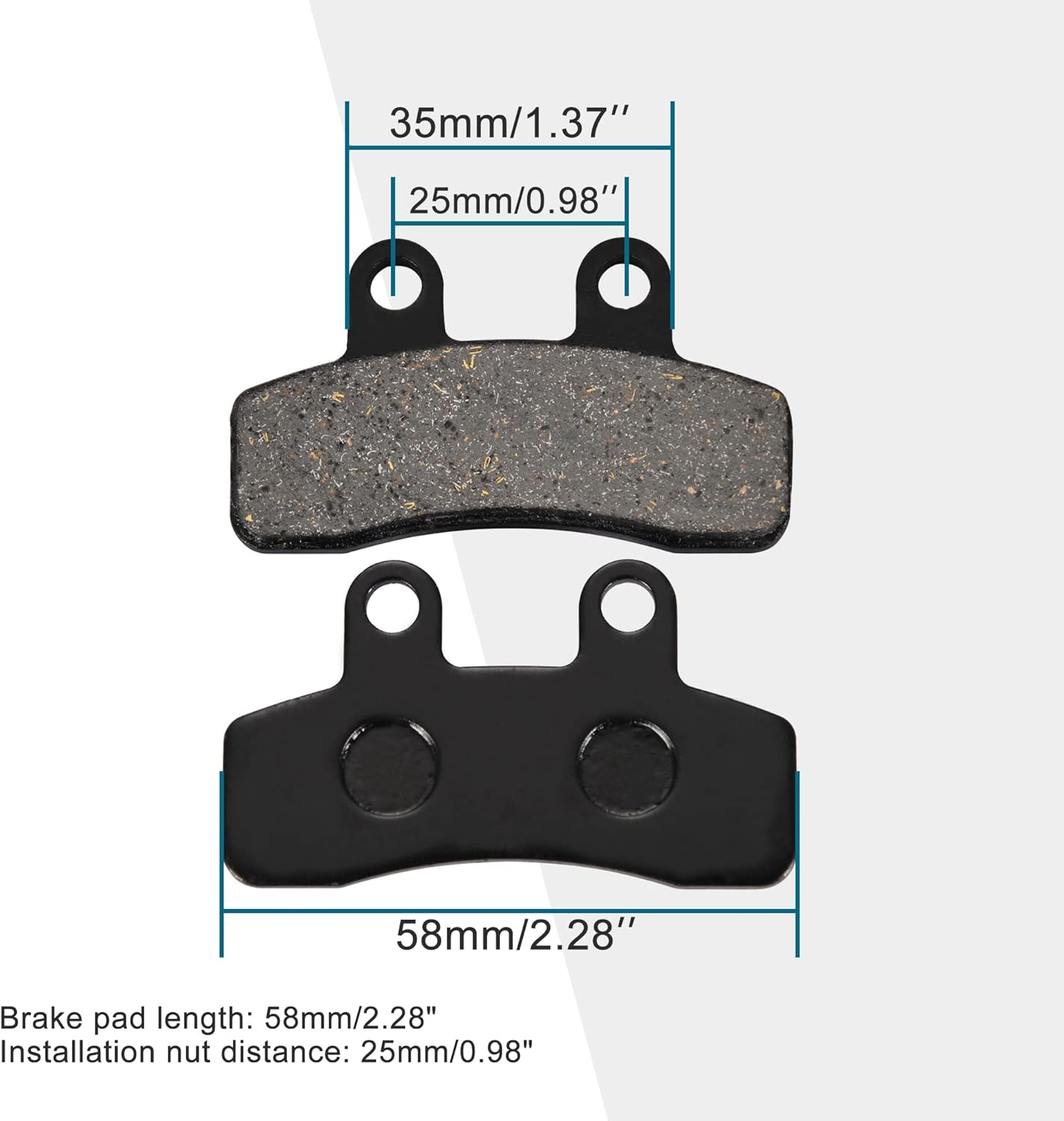 GOOFIT Disc Brake Pad Shoe Set for 110Cc 125Cc Taotao Roketa Honda Apollo Dirt Bike Pit Bike image number 6