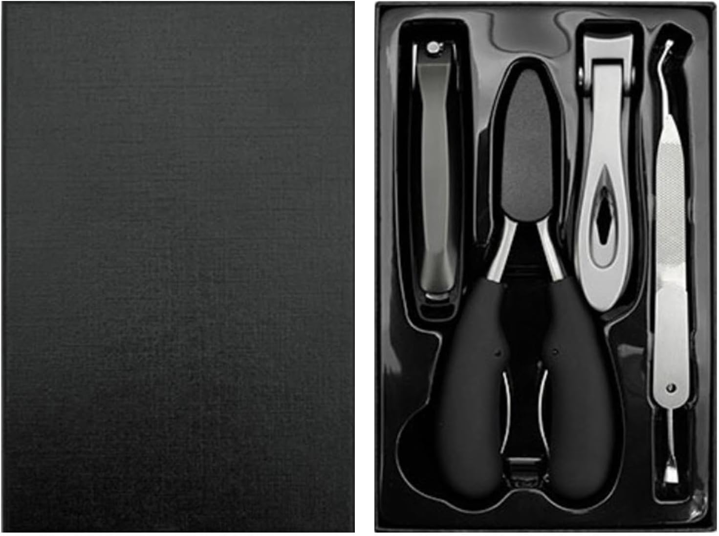 Large Nail Clippers Pedicure Set of 5, Stainless Steel Nail Clipper Manicure Set, Sharp Toenail and Fingernail Clippers Kit for Thick Nails and Ingrown Toenail for Men Women Baby image number 2