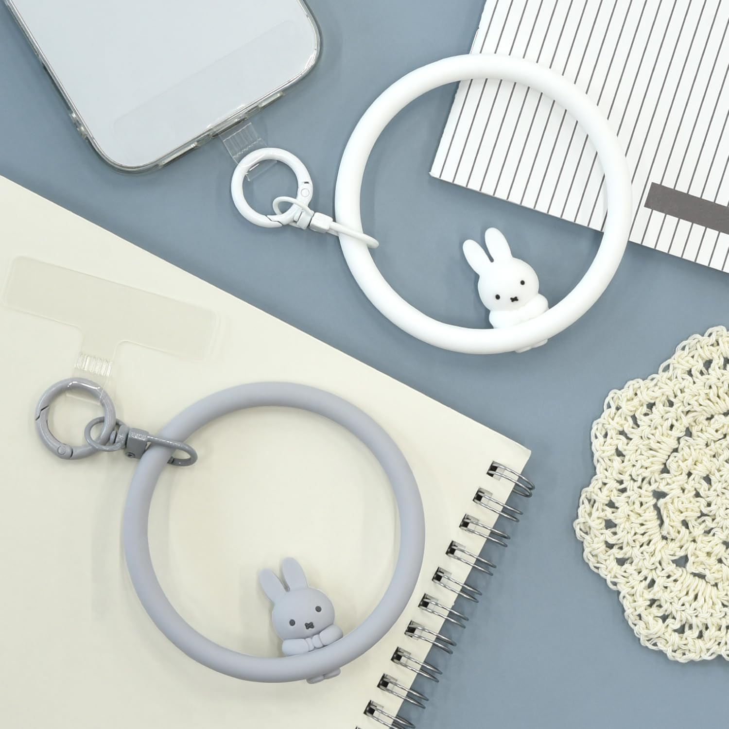 Gourmandies MF-601WH Miffy Multi-Ring plus Silicone Bracelet, White