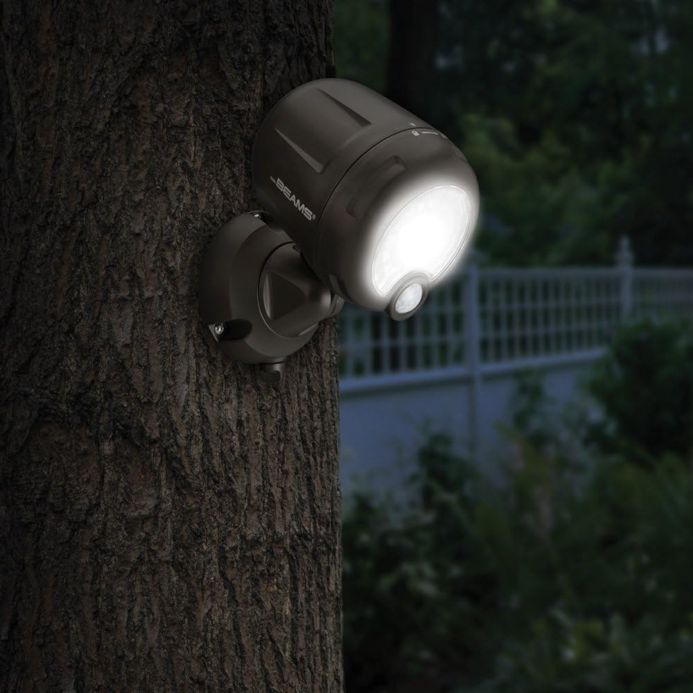 Mr. Beams Wireless 200 Lm Battery-Operated Outdoor Motion-Sensor-Activated LED Spotlight, Brown, MB360XT-BRN-01-00 image number 4