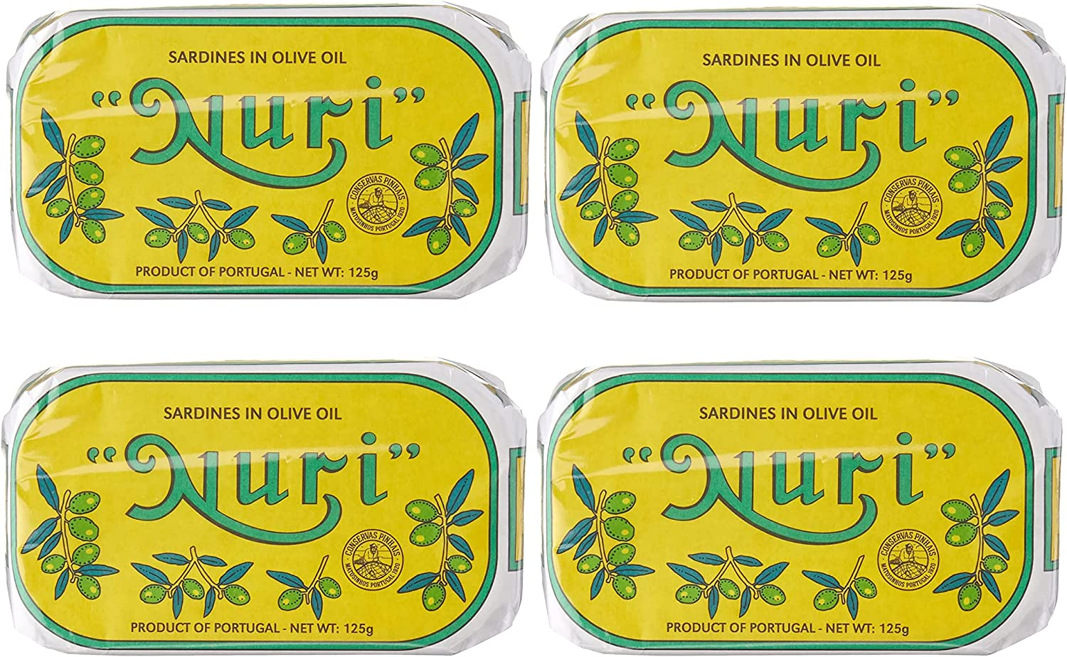 Nuri Brand Sardines in Olive Oil, 4 Pack, 125G Ea. Delicious Portuguese Sardines for Salads, Toast and More. image number 6
