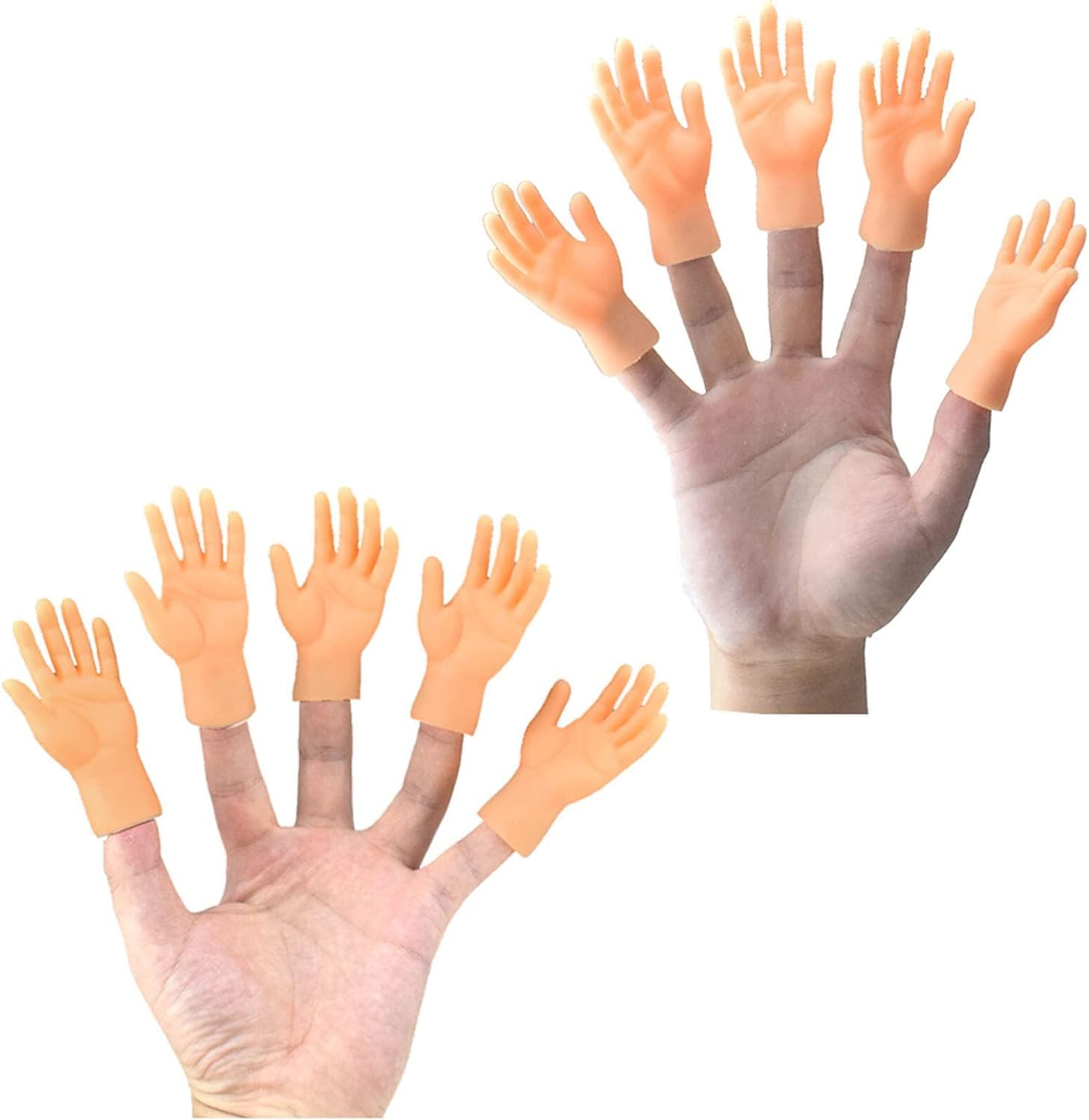 Tiny Hands Left & Right Hand Soft Touch PVC Plastic Hands Mini Finger Puppets Small Hands Model Toys for Parties Music Festivals Bar Nights image number 4