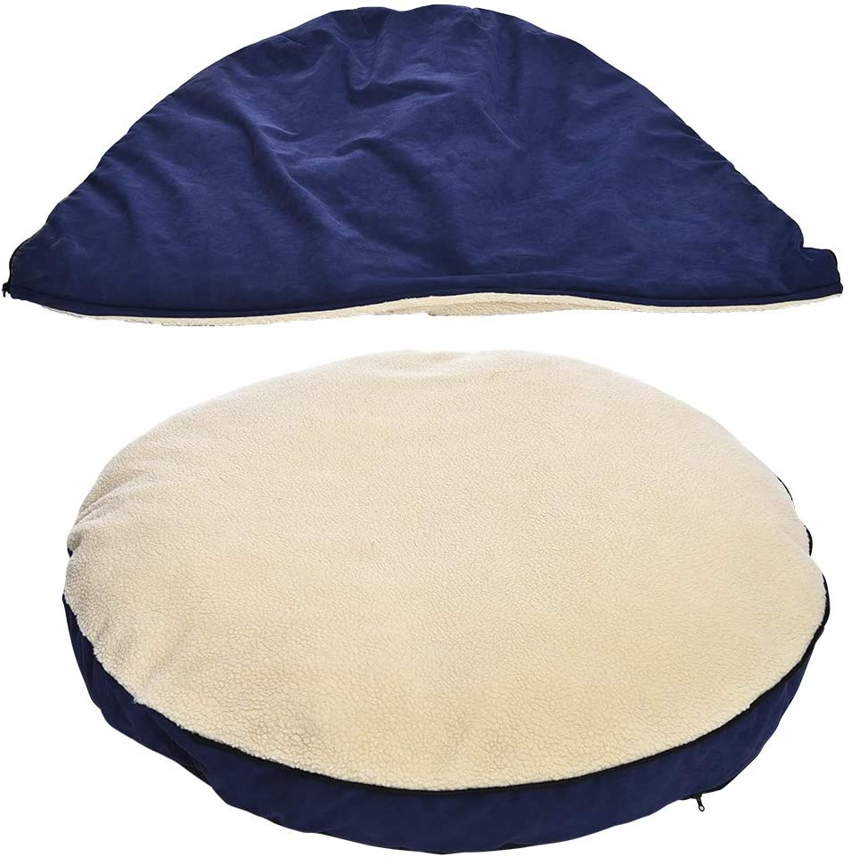 Amazon Basics Cozy Pet Cave Bed, Medium, 76 X 76 X 32 Cm, Blue image number 5