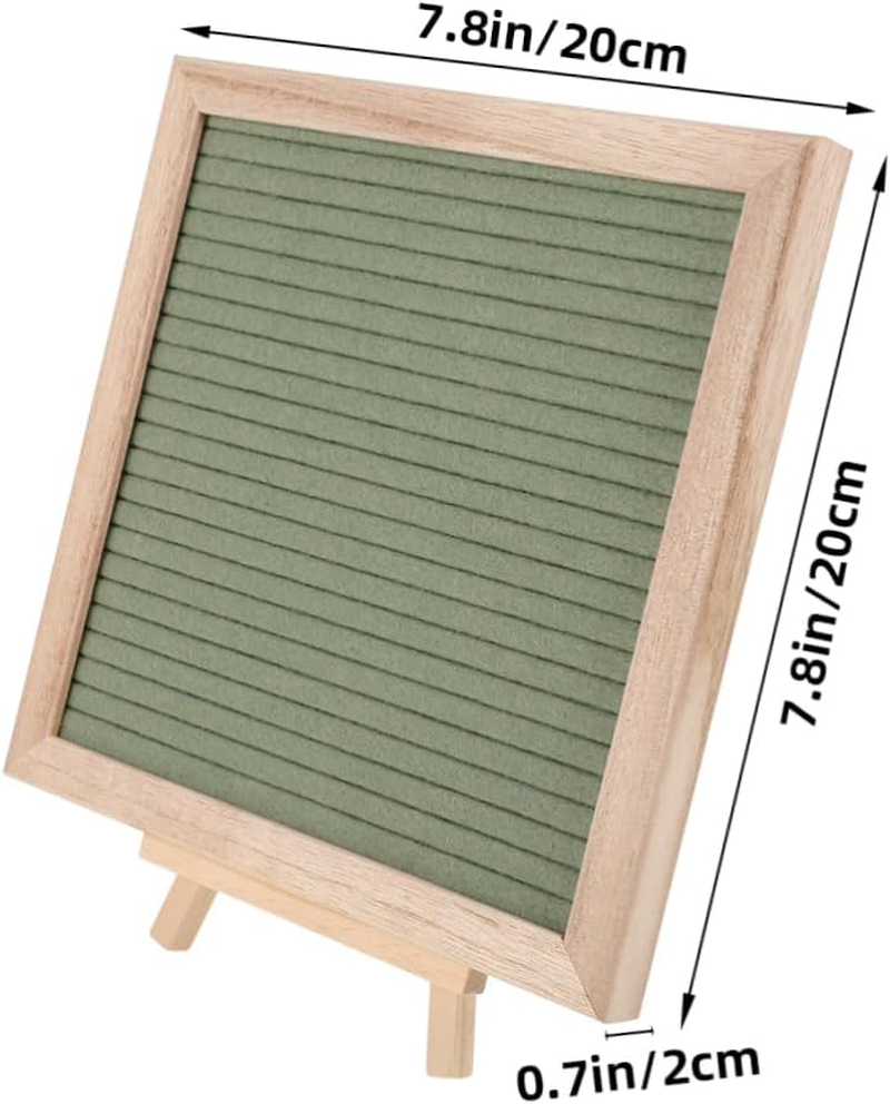 Wooden Letter Board DIY Felt Letters 20Cm Avocado Green Nursery Decor Memo Board Stand for Baby Photo Props and Announcement Sign image number 4
