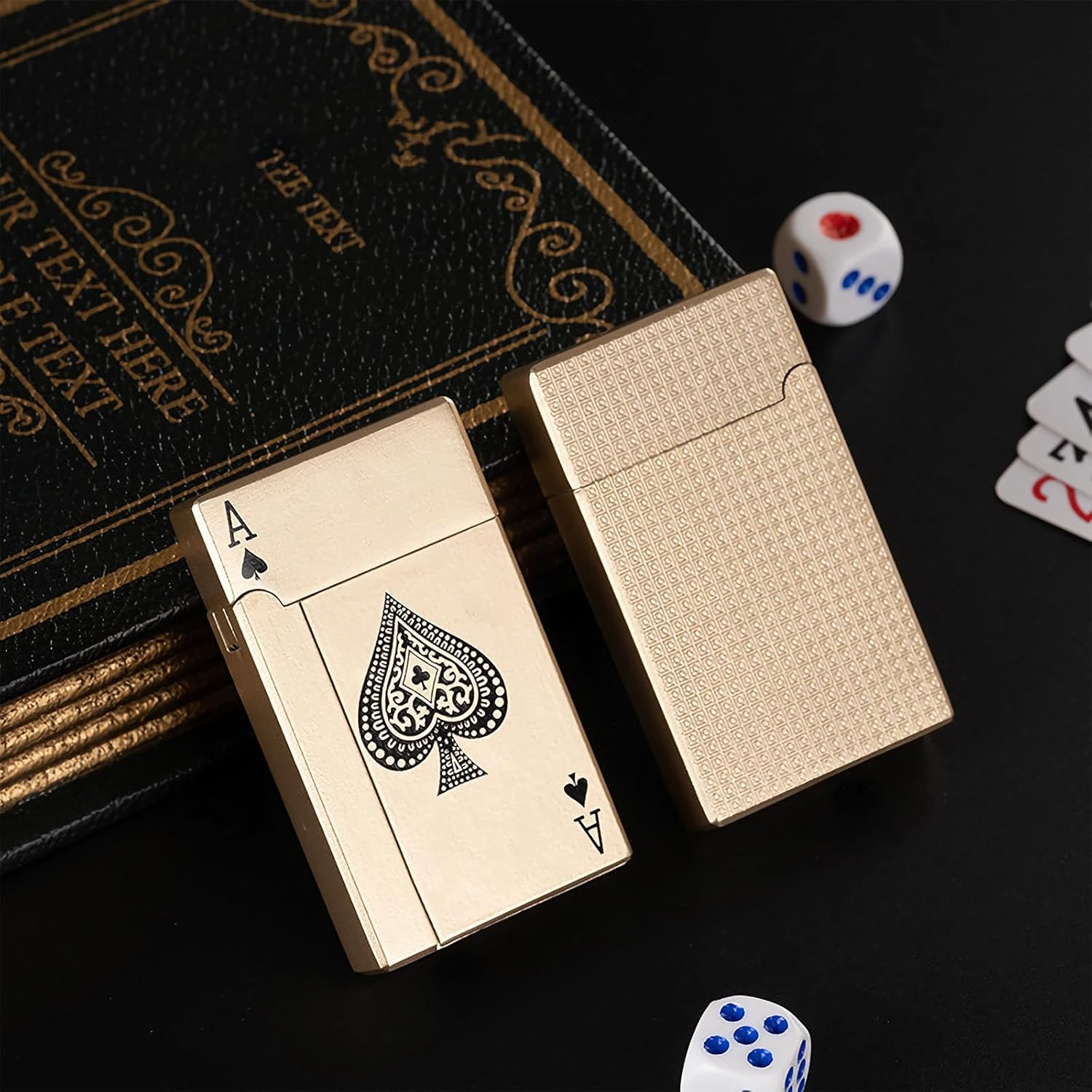 Windproof Jet Flame Lighter - Premium Zinc Alloy, Reusable with Adjustable Flame (Gas Not Include)