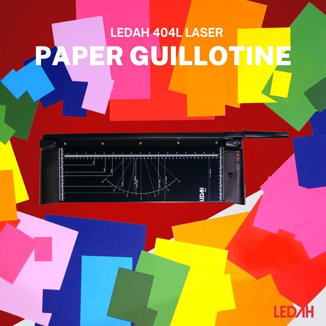 Ledah 404L A3 Paper Cutter Guillotine with Laser Guide, 10-Sheet Capacity, Metal Base, Blade Lock Protection, Black image number 5