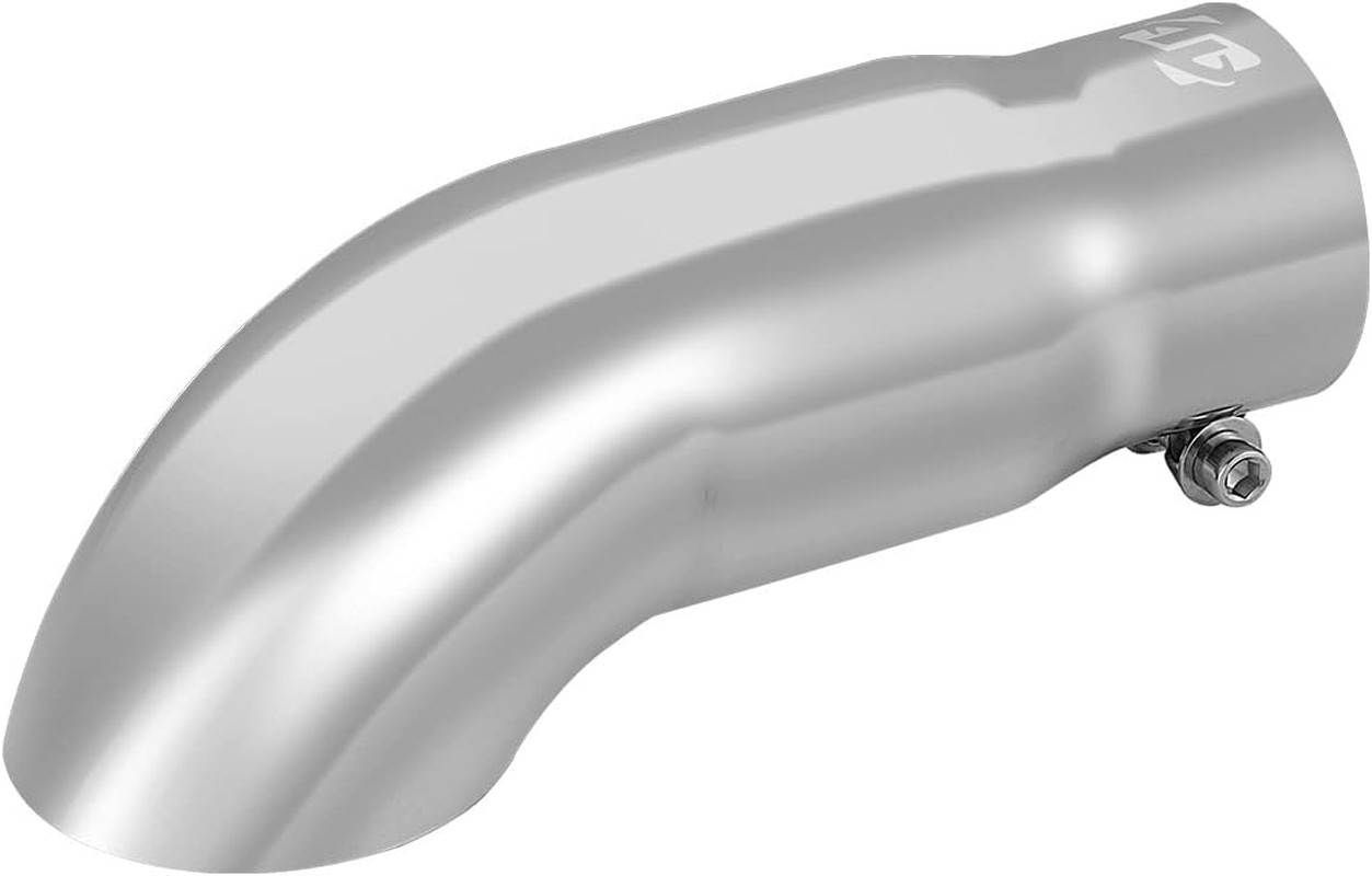 Black Exhaust Tip -2.5'' Inlet Bolt on Turn down Design - Stainless Steel Car Muffler Tips 2.5" ID X 3"OD X 9"L image number 6