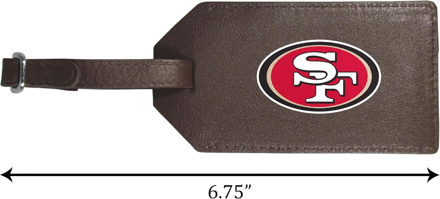 Siskiyou San Francisco 49Ers Leather Luggage Strap, 2Pk, One Size, Team Colors image number 1