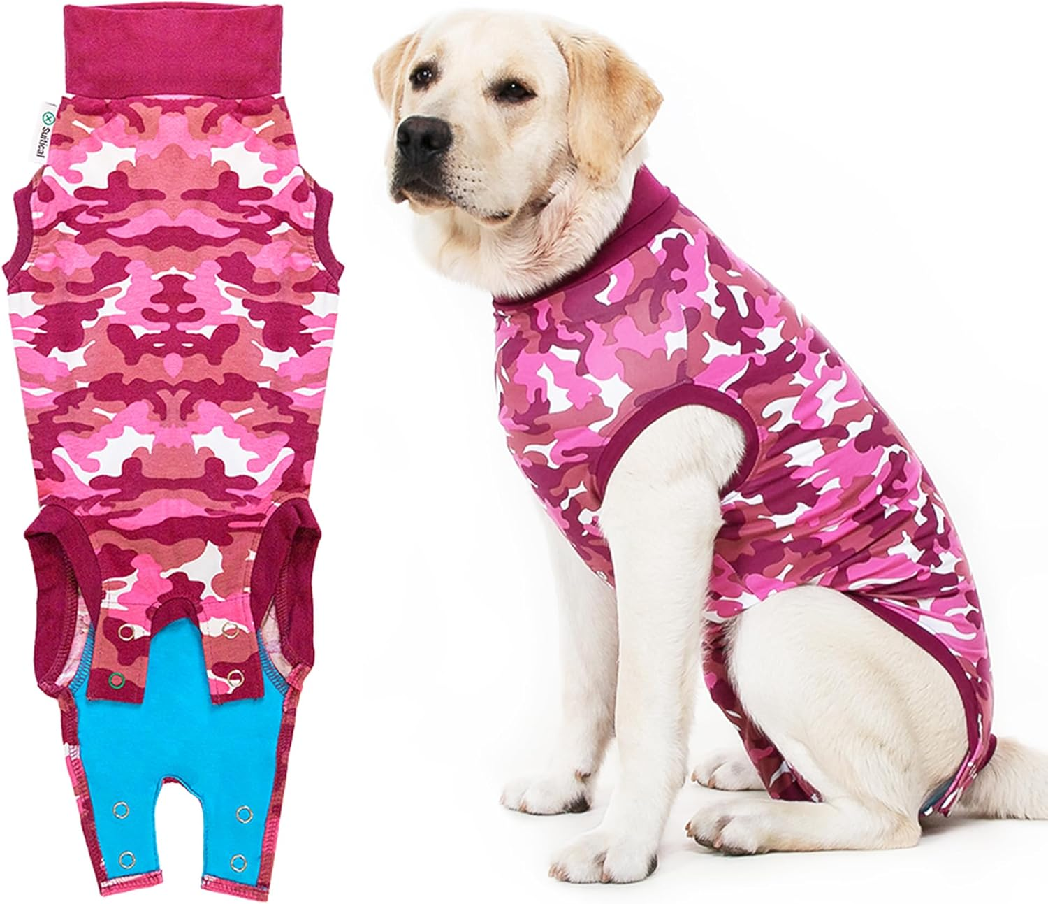 Suitical Recovery Suit Dog, Xx-Large, Pink Camouflage