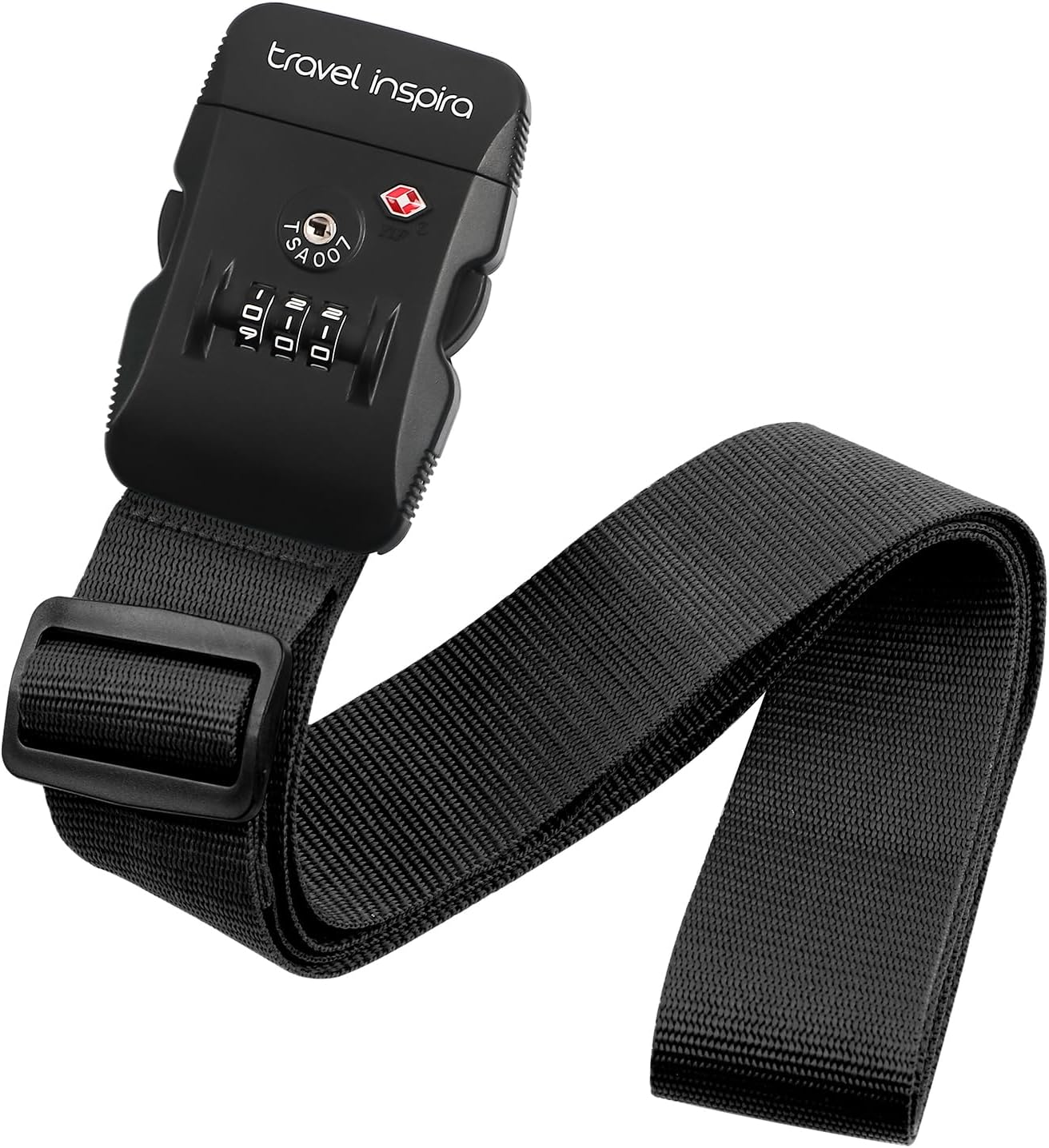 Travel Inspira Travel Belt for Luggage, TSA Approved Luggage Straps, 3-Dial Combination Locks Adjustable Suitcase Belt, Quick-Release Buckle