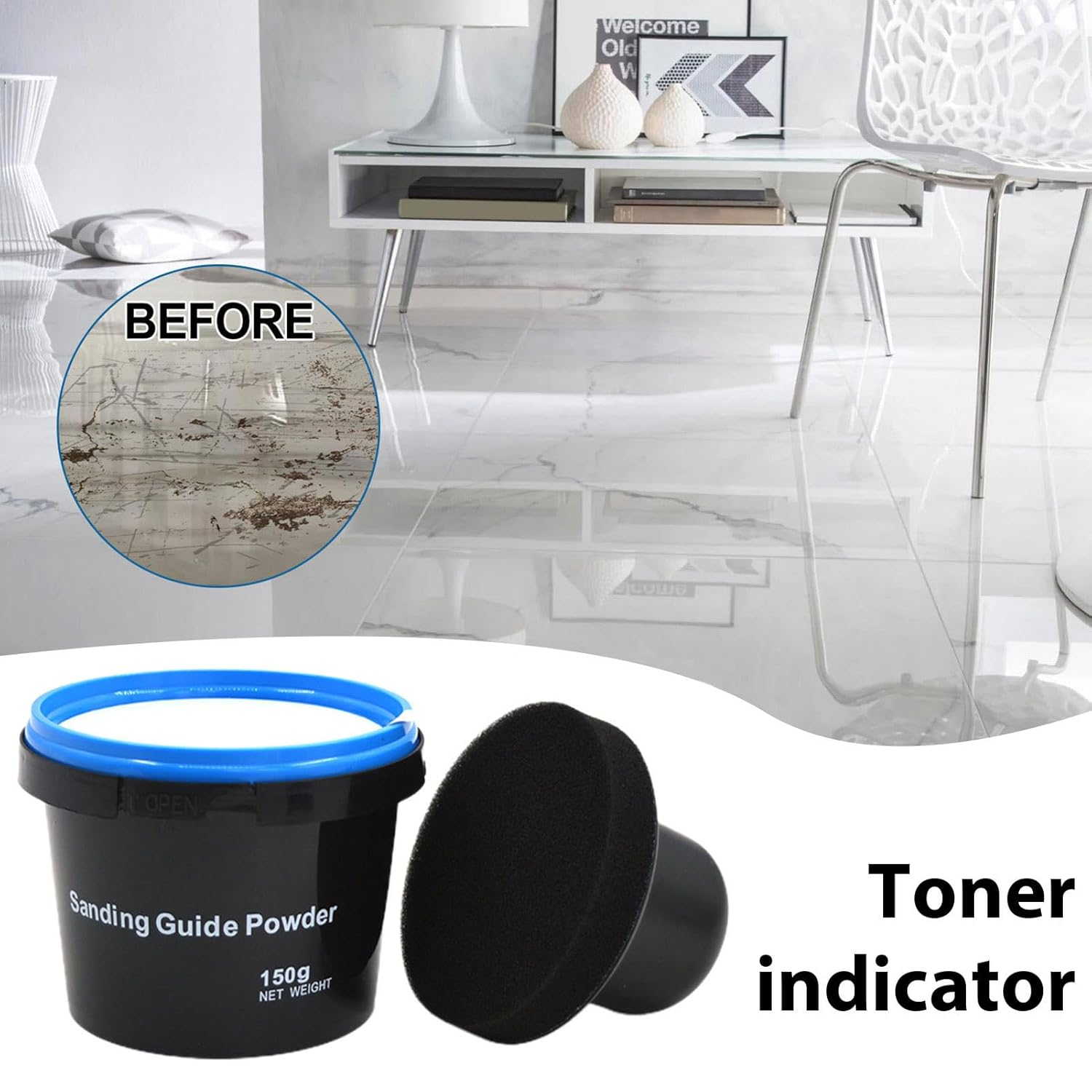 Dry Guide Coat Powder - Leak-Proof Black Guide Coat | User-Friendly Prep Powder, Portable Dry, Multipurpose Auto Body Filler Sanding Aid, Detailing Tool for Bodywork Use