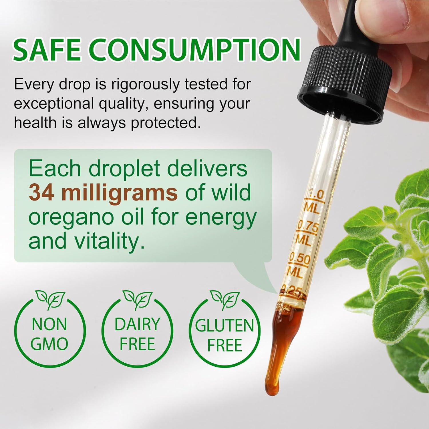 Organic Oil of Oregano Liquid Drops 60Ml | Wild Mediterranean Oregano | Natural Carvacrol Content | Alcohol-Free, Vegan & Non-Gmo | Easy-To-Use Herbal Extract
