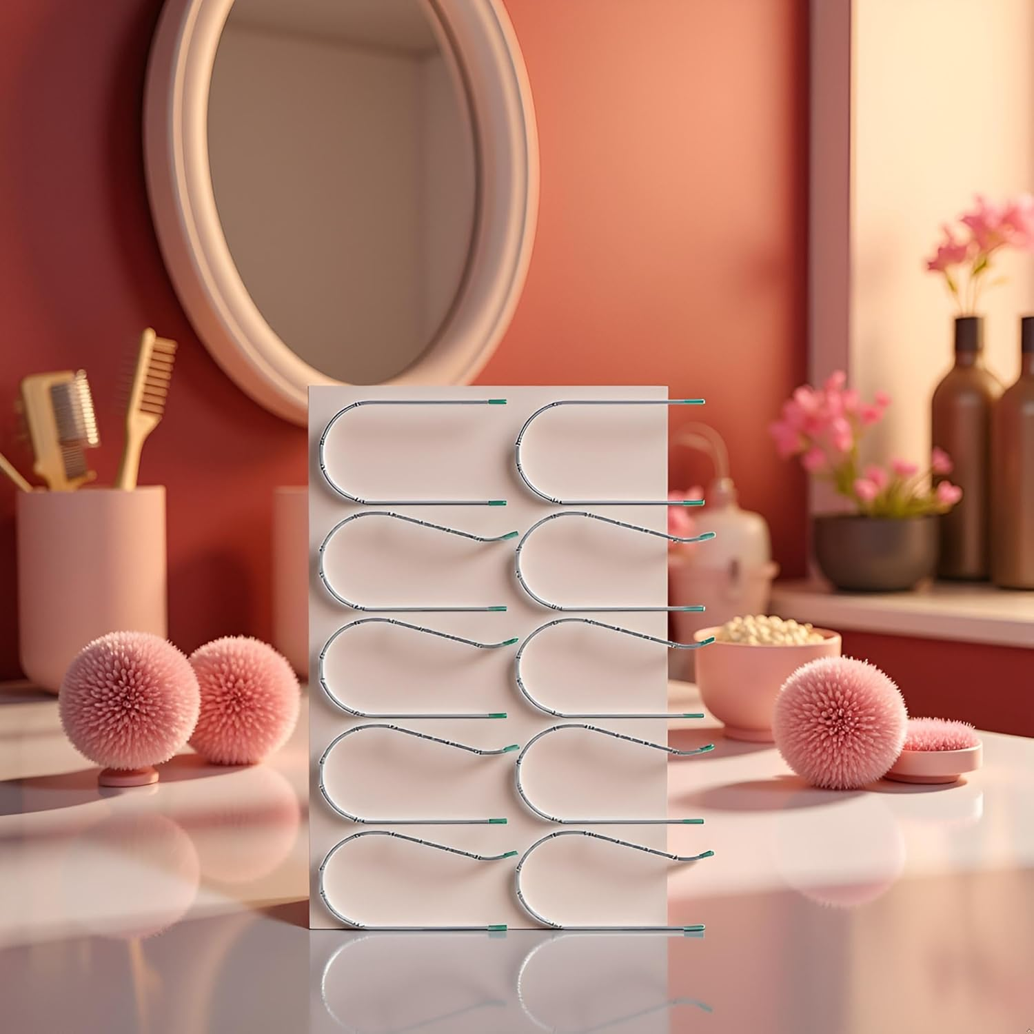 8 Pcs Hot Curler Clips Replacement Kit, Hot Roller Replacement, Hot Roller Clips Rollers Securing Pins Fits 2 Inch Hot Rollers, Styling Tools image number 5