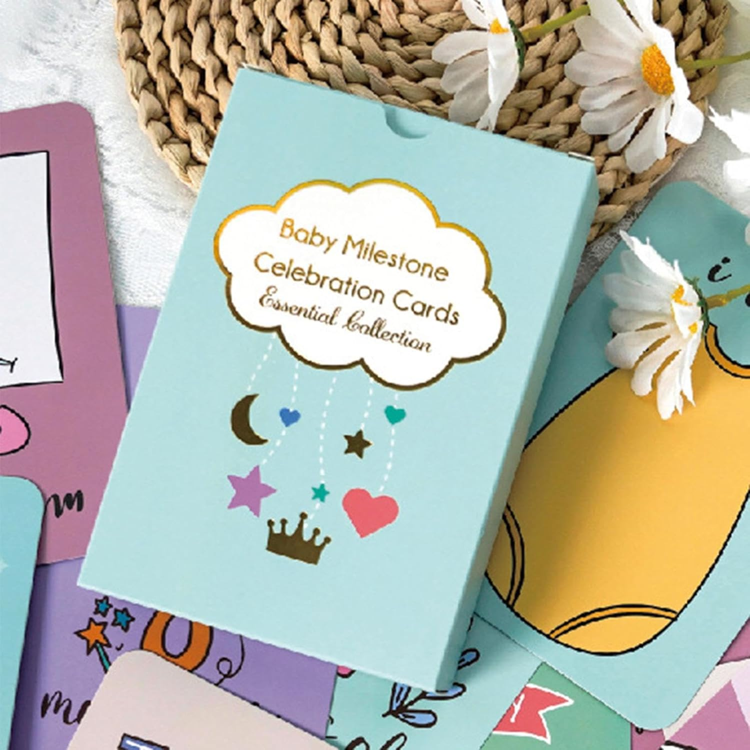 Children'S Monthly Milestone Cards, Children'S Announcement Signs, Colourful Monthly Milestone Signs, 50 X Funny Baby Shower Decorations, Adorable Baby Discs for Girls image number 4