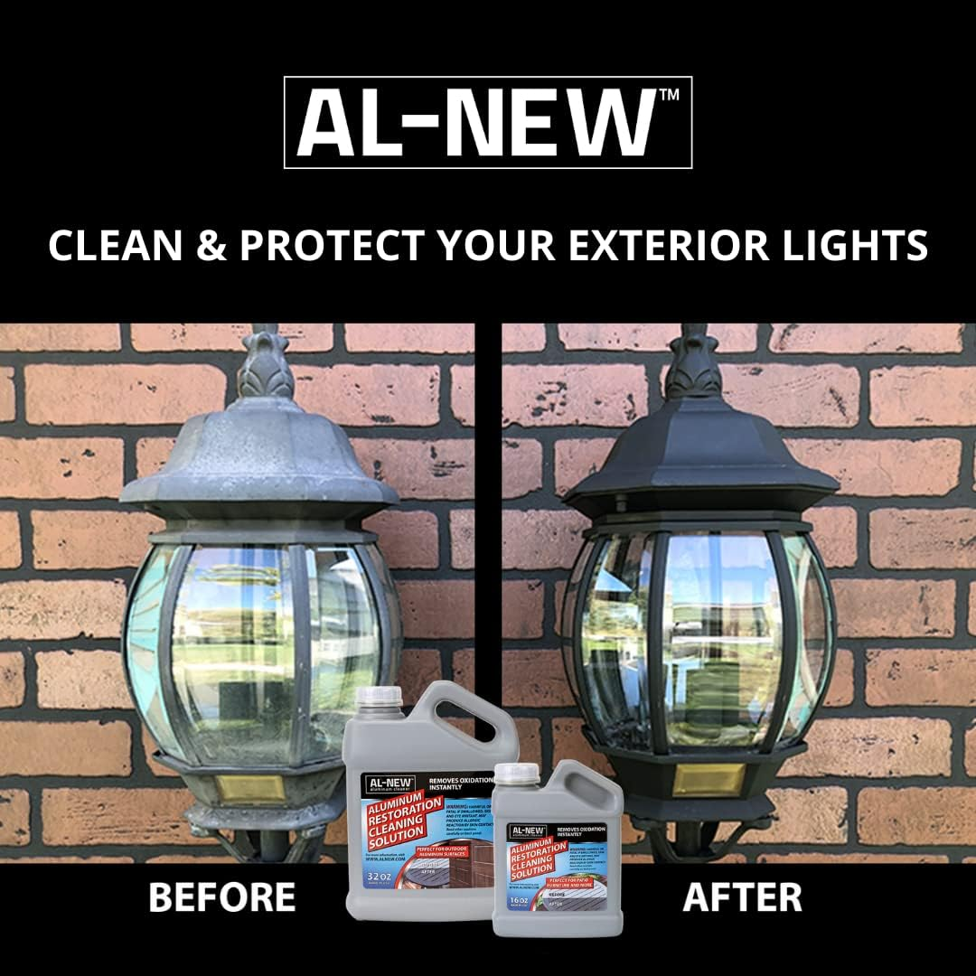 AL-NEW Aluminum Restoration Solution | Clean + Restore + Shine + Polish Garage Doors, Window Frames, Patio Furniture, and Stainless Steel (32 Oz.) image number 6