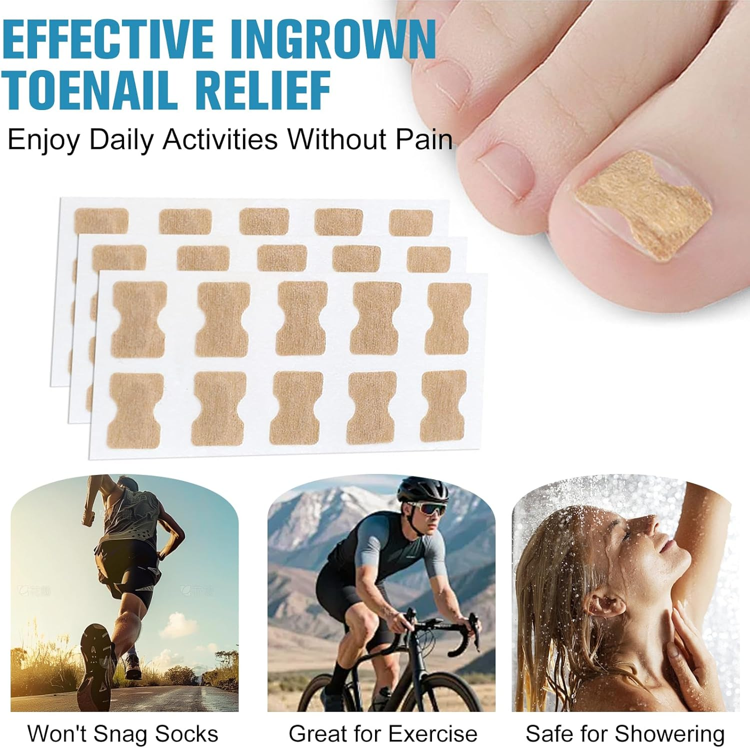 50Pcs Ingrown Toenail Care Strips &ndash; Plant-Based Toenail Support, Rapid Soothing & Comfort Boost, Natural Growth Encouragement, Breathable Design & Easy Application for Daily Use image number 6