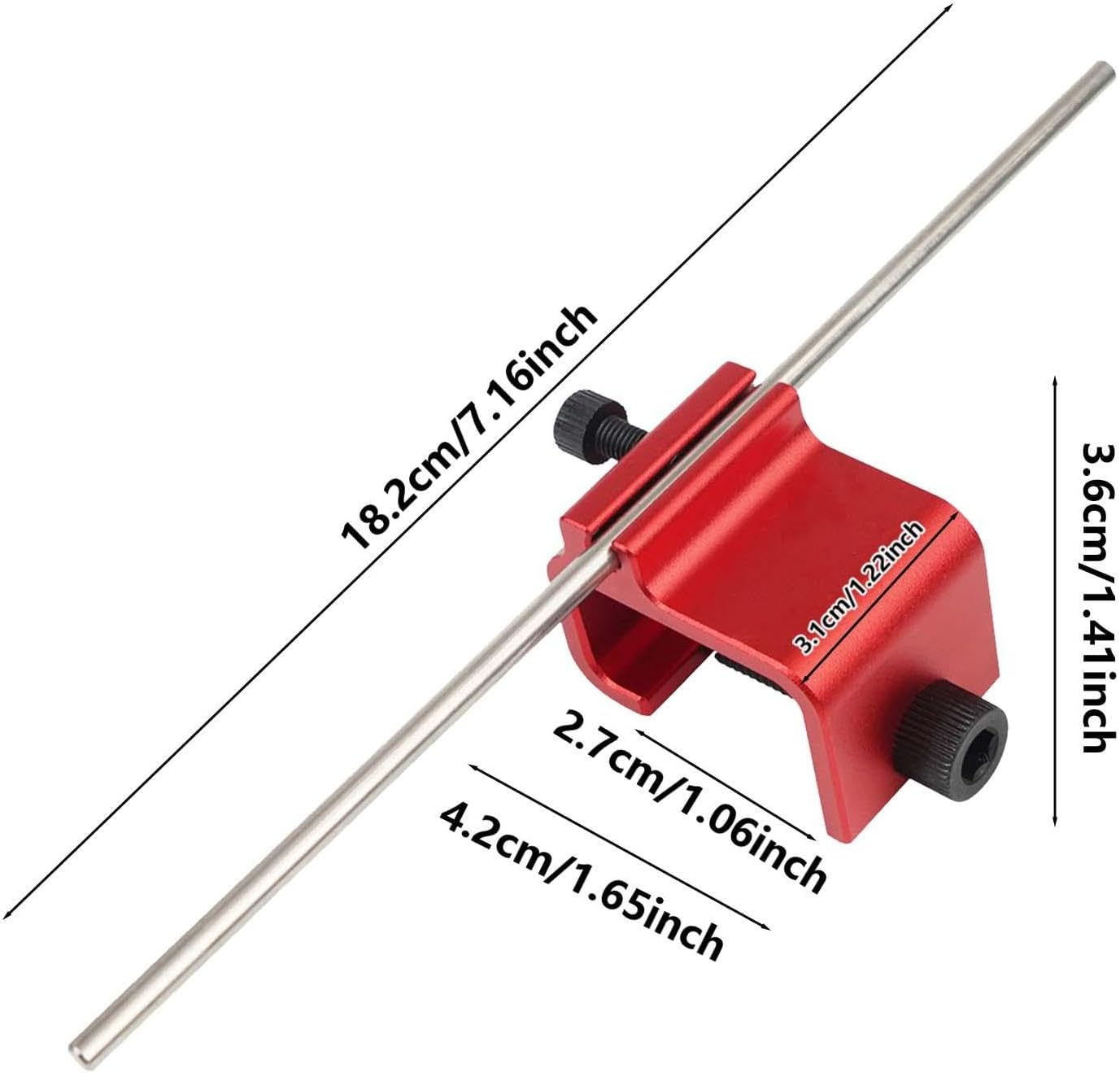 Chain Quick Alignment Tool - Repair Scooter Quick Adjusting Alignment Tool | Aluminum Alloy Chain Alignment Tools for Atvs, Motorcycles, and Other Vehicle Chains - Red image number 1