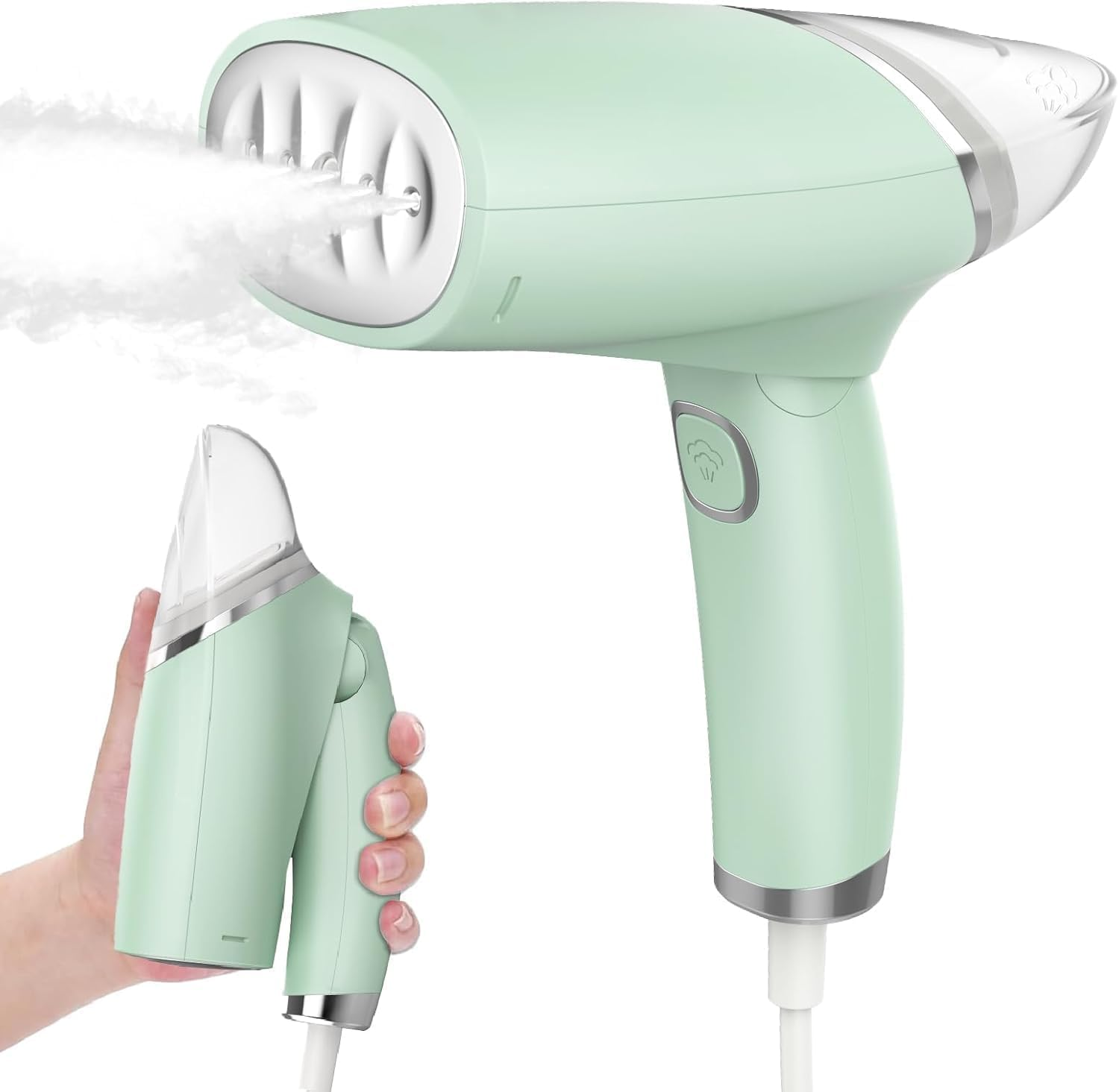 Annmiir Handheld Garment Steamer for Clothes, Extreme Steam 1000W, Portable Handheld Design, Strong Penetrating Steam, White