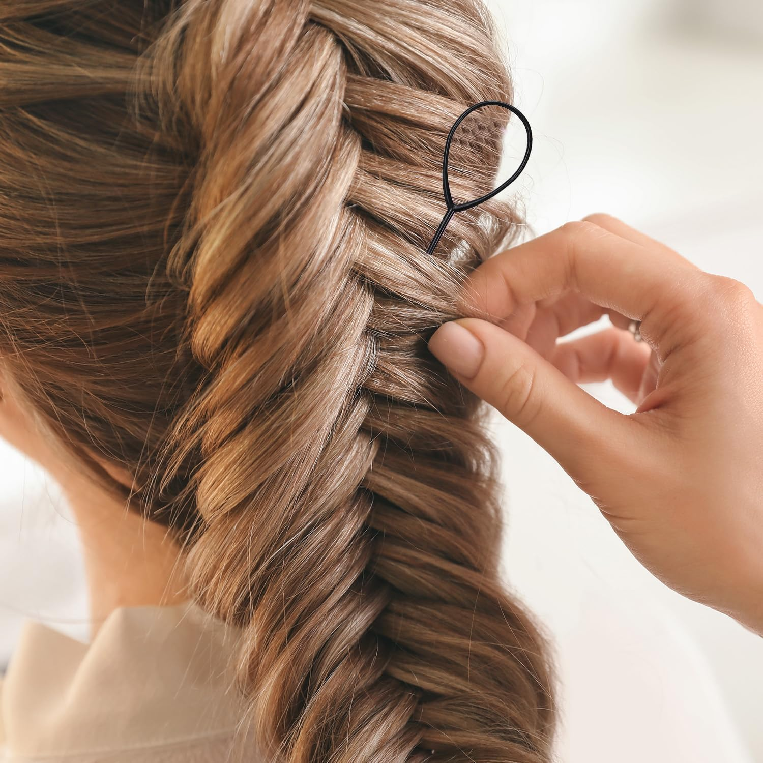 Acooruiteng Hairstyle Aid Braiding Aid Hair Braid Aid Hairstyles Accessories Hair Accessories Topsy Tail Hair Loop for Pull through Hair Twister for DIY Hairstyles Hairstyle Aid Pack of 6 image number 6