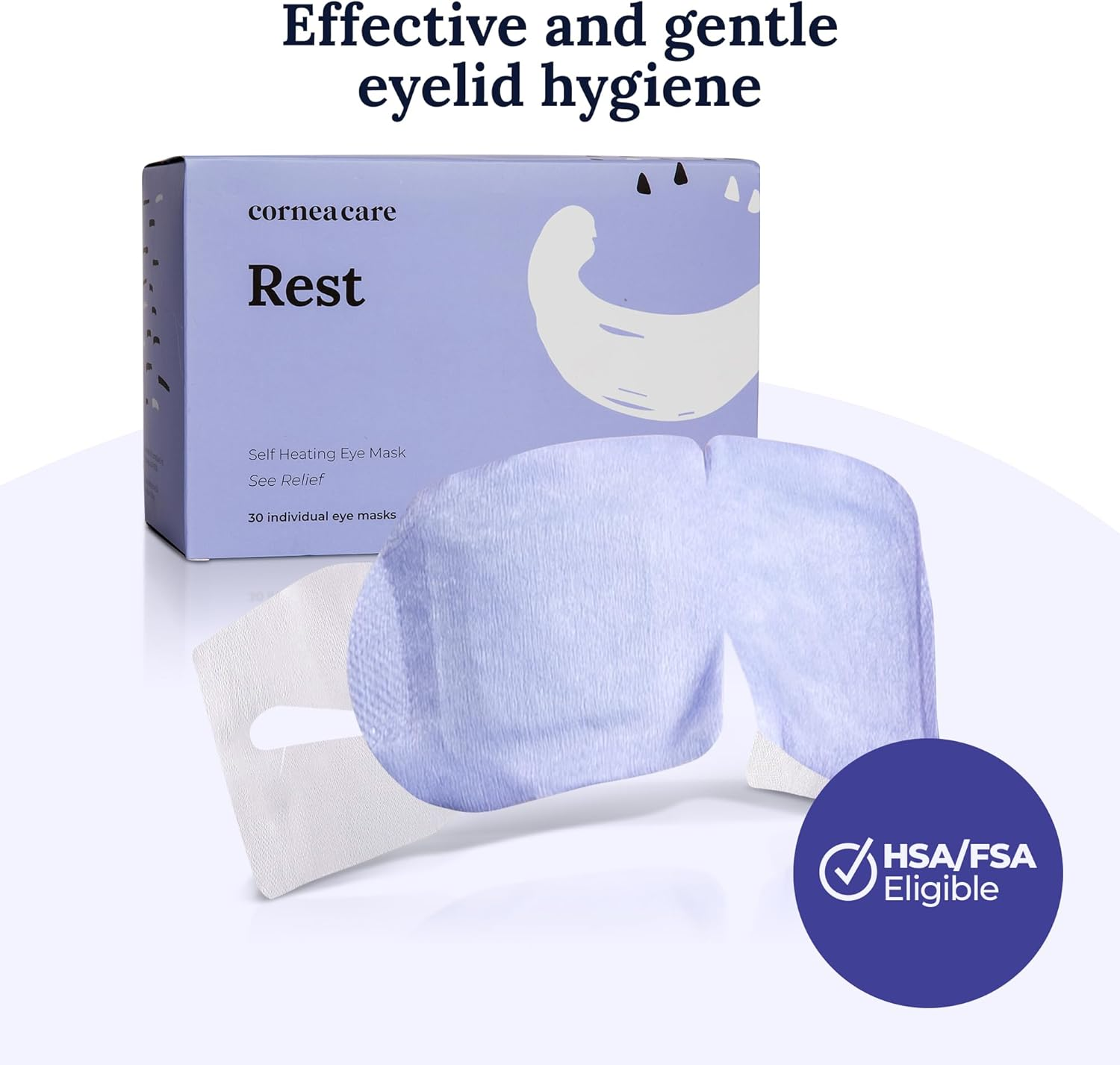 Corneacare Rest: Self Heating Warm Compress for Eyes | Heated Eye Mask for Fast Relief of Dry Eyes | No Microwave Needed | Travel Ready | Eye Treatment Products for Dry Eye Relief | 30 Count image number 3