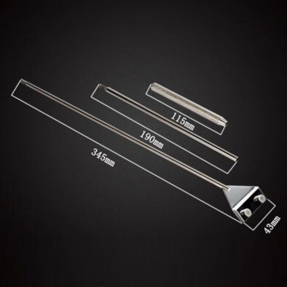 Poemtian Stainless Steel Algae Scraper Blade Fish Tank Glass Cleaner, Extendable Handle, with 10 Blades for Glass Aquarium Fish Tank image number 4