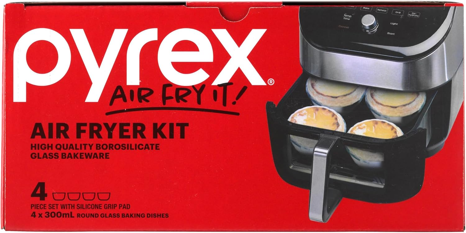 Pyrex Air Fryer Glass Baking Cups Set (4 Piece) image number 4