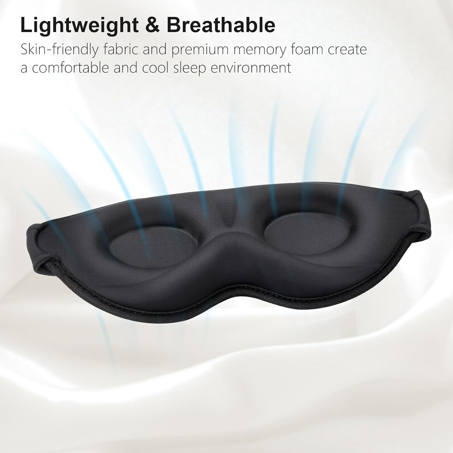 Light Blocking Sleep Masks for Men & Women-Zero Pressure Sleeping Eye Mask -3D Ergonomic Design Eye Movement and Eyelash Friendly, Ultra Comfortable Blindfold for Sleeping image number 3