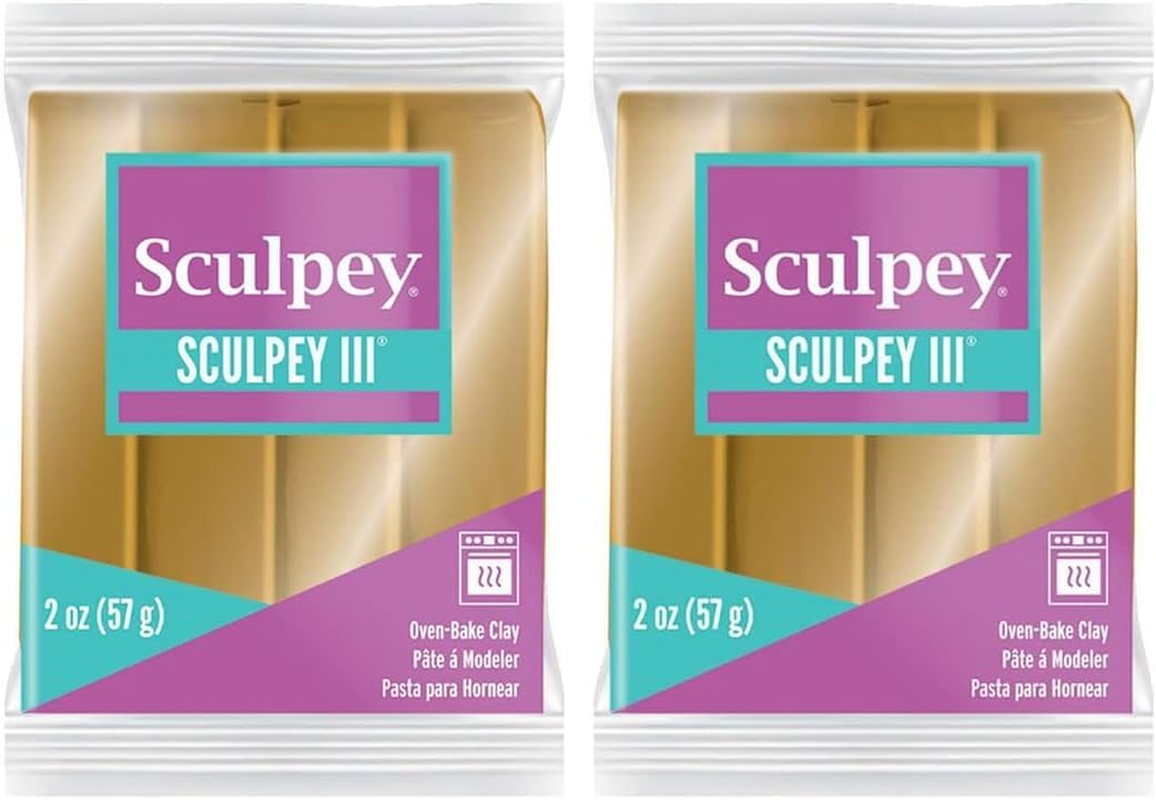 Sculpey III Oven Bake Polymer Clay- 57G - Jewelry Gold, S302 1132 - 2.3 X 2 X 0.5 image number 4