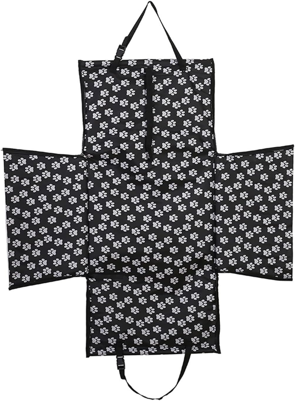 Dog Car Seat Cover Pet Carrier Dog Car Seat Cushion Suspension Mattress Carrying Dog Transport Dog Hammock(Color:Gray Footprint) image number 3