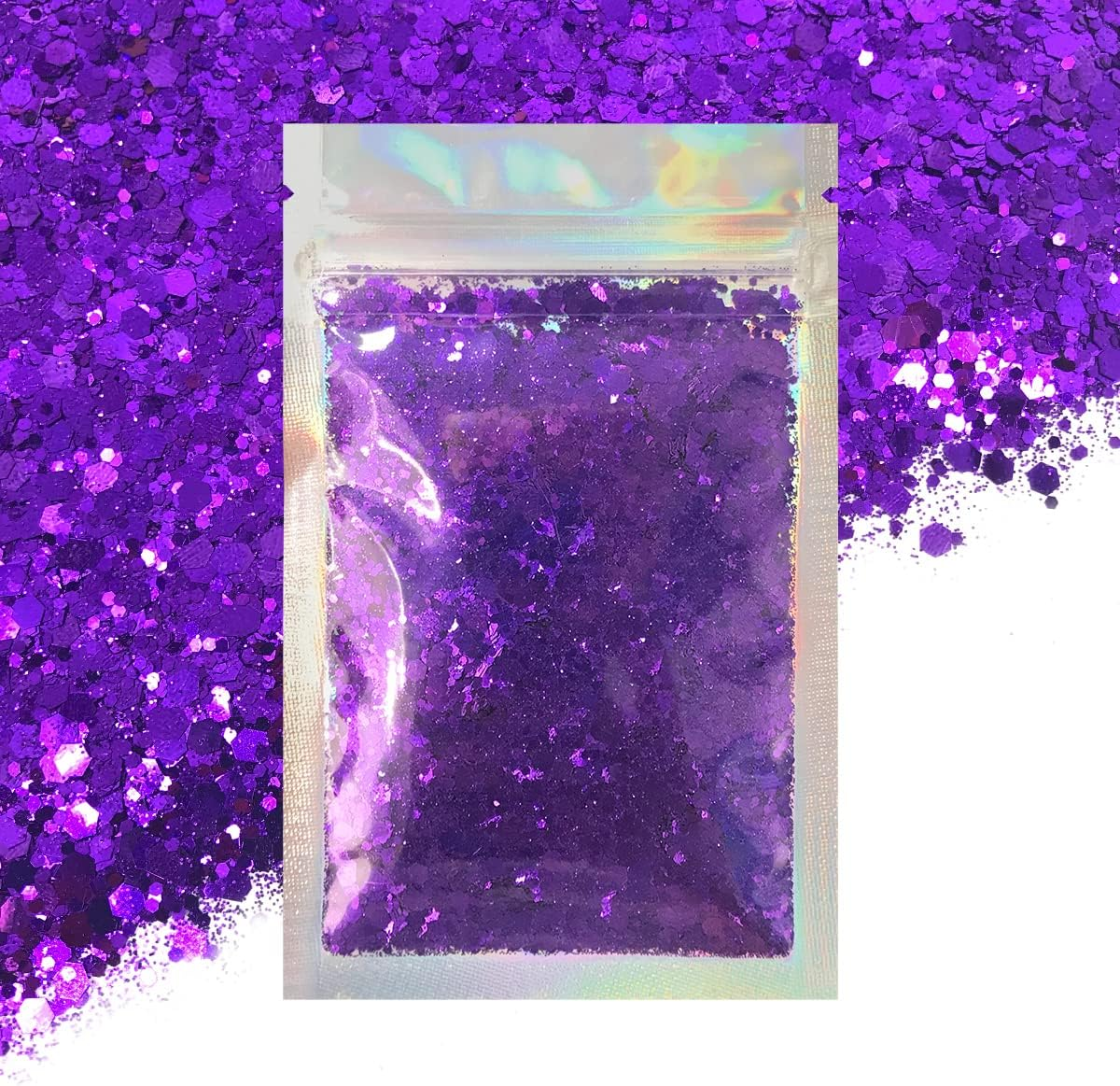 Glow in the Dark Leaf Glitter - Solvent Resistant & Cosmetic Grade - Festival Rave Makeup Face Body Nails Resin Arts & Crafts, Tumblers, Bath Bombs, Resin - Weed Pot Marijuana Leaf
