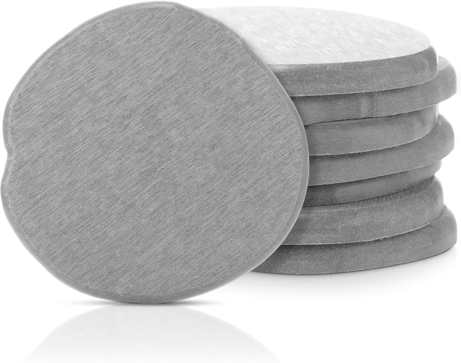 Diatomaceous Earth Coasters Set of 8，Cool Absorbent Quick-Dry Drink Coasters for Desks, Cute Modern Stone Design with Stylish White Aesthetic (8, White)