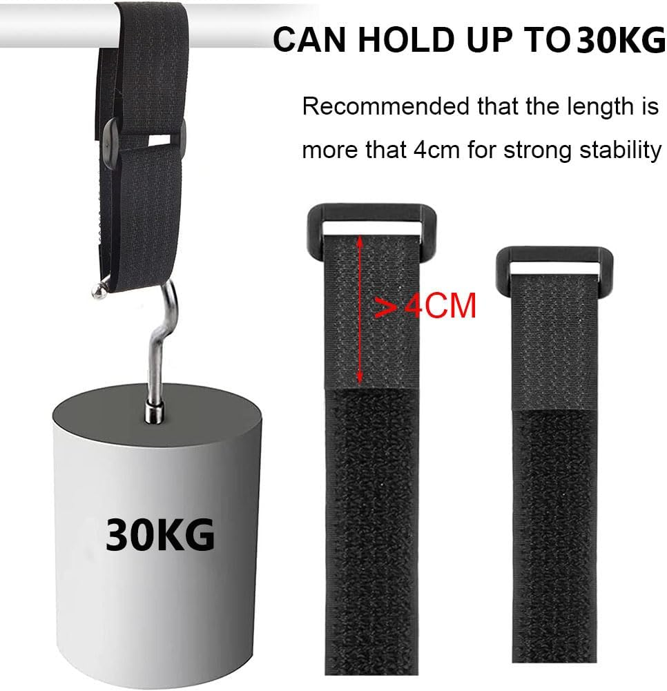 Reelau 5M Hook and Loop Cable Straps 5CM Wide Fastening Securing Straps, Adjustable Cable Ties, Free Cut Length, Securing Cord Ties with 20 Buckles for Organizer or Storage image number 3