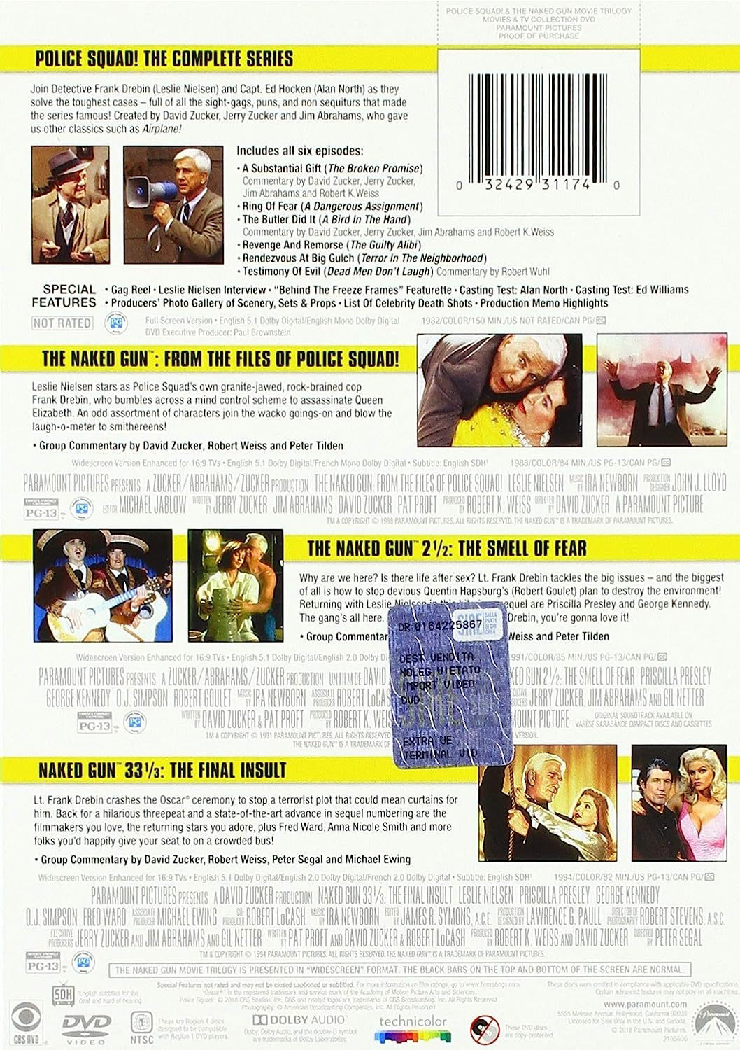 The Naked Gun Trilogy & Police Squad!: the Complete Series image number 1