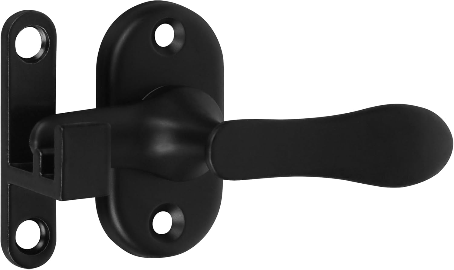 Alise Flip Latch Gate Latches Safety Door Lock Catch for Barn Wood Fence French Sliding Doors,Sus304 Stainless Steel Gate Hardware,Matte Black,Ms7001-B