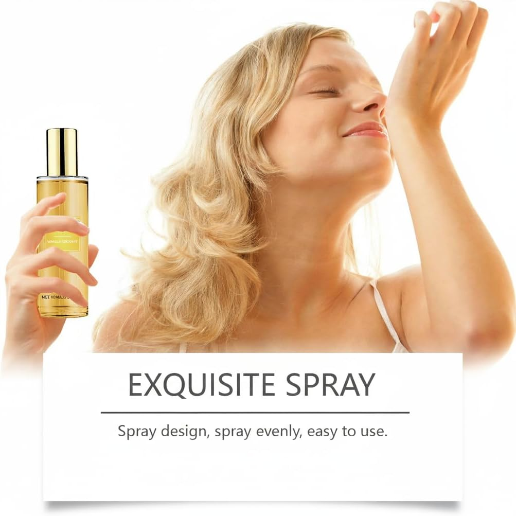 Coconut Vanilla Fragrance Oil, Womens Perfume Fragrance Body Mist & Sprays, Coconut Scented Body Spray &ndash; Mist for Daily Refresh, Warm Vanilla Unisex, Relax Your Mind, Cozy Luxury Scented Gift (2PCS)