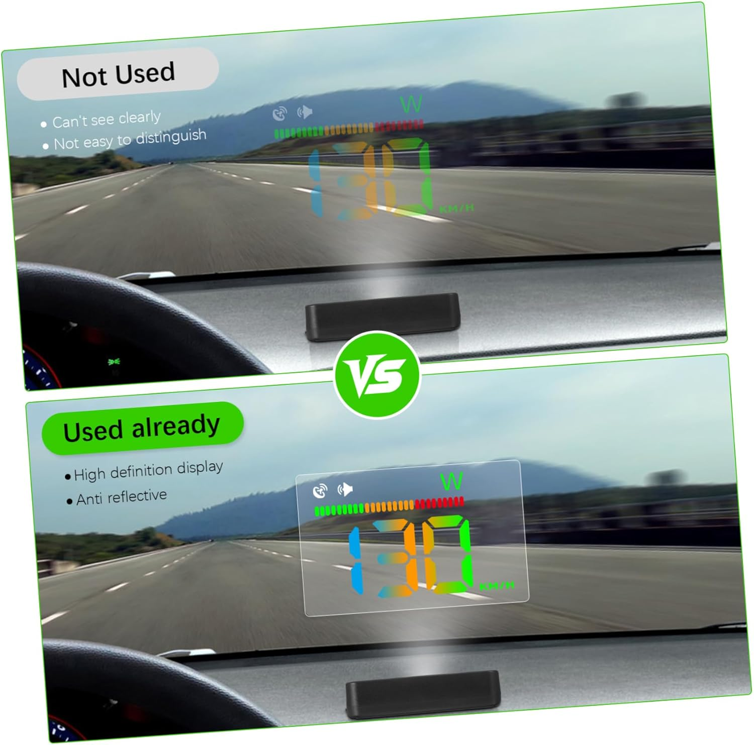 Jojofuny 2Pcs Reflective Film for Head-Up Display Windscreen Reflective Film Car Electronics Use Navigation image number 4