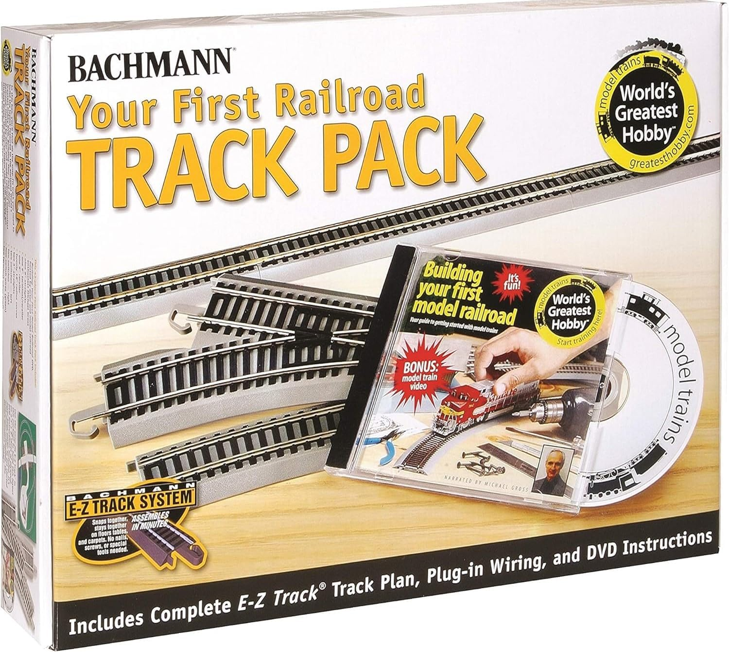 Bachmann Trains Snap-Fit E-Z Track Nickel Silver World'S Greatest Hobby First Railroad Track Pack image number 4