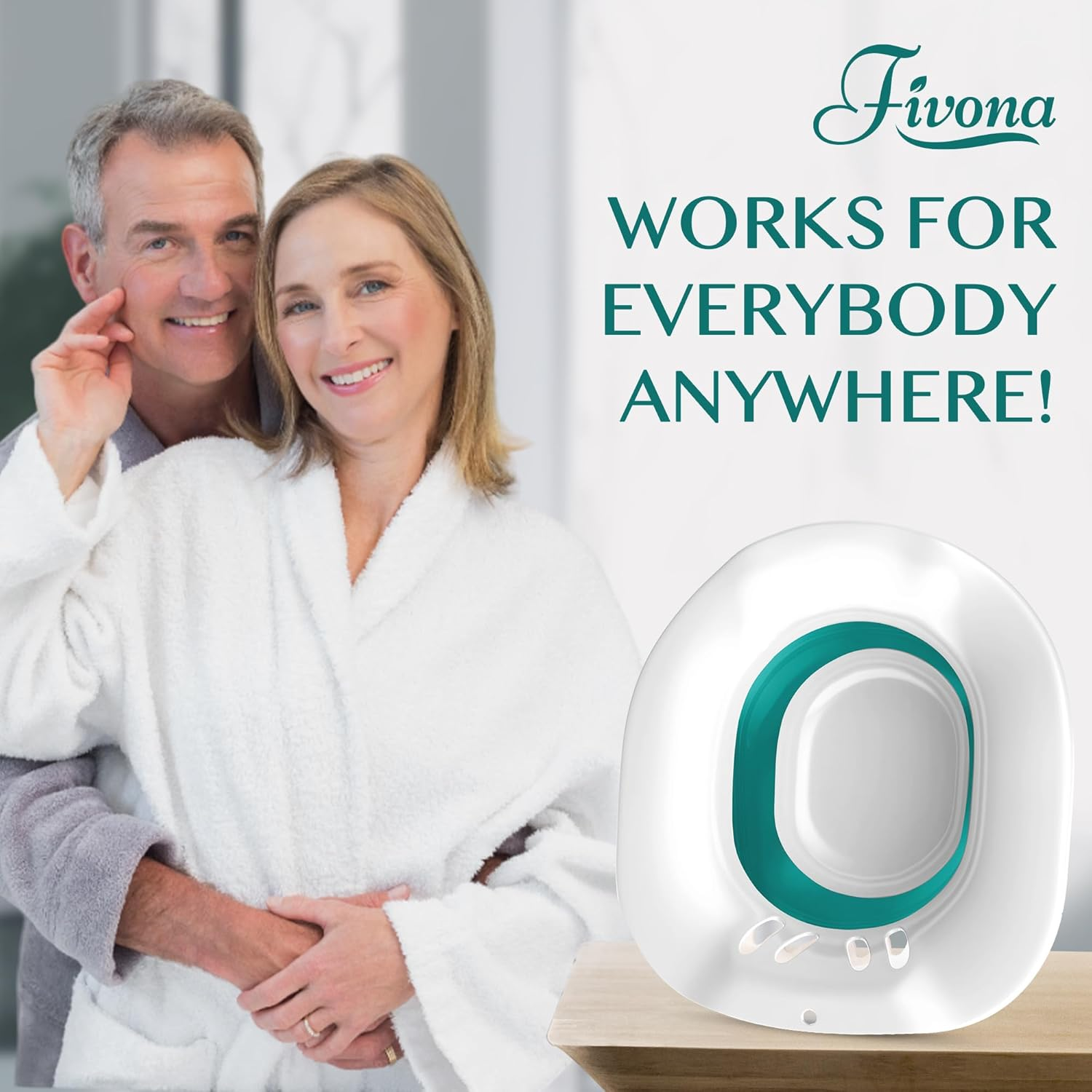Fivona Expandable Sitz Bath Seat for Soak and Steam - Postpartum Essentials Care and Hemorrhoid Treatment - Unisex and Universal Fit over the Toilet Yoni Steaming Bowl - At-Home Soothing Relief Device image number 6