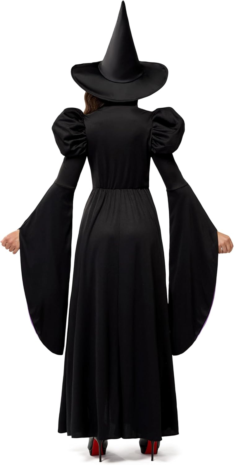 Spooktacular Creations Classic Witch Womens Halloween Costumes 2025, Costume with Witch Dress Hat Accessory for Cosplay image number 3