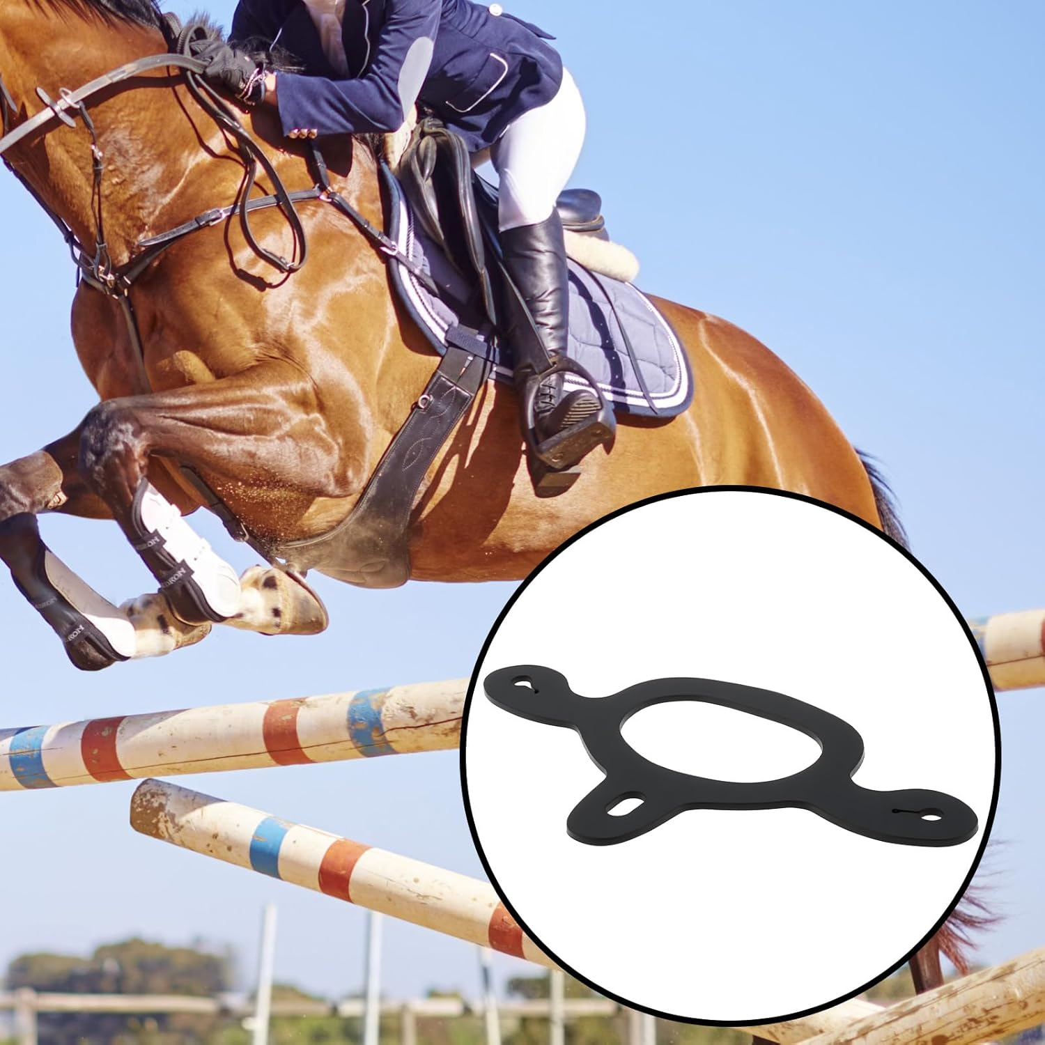 Be in Your Mind 4Pcs Rubber Spur Straps Tie-Down Straps Spur Tie-Down for Training Horses image number 5