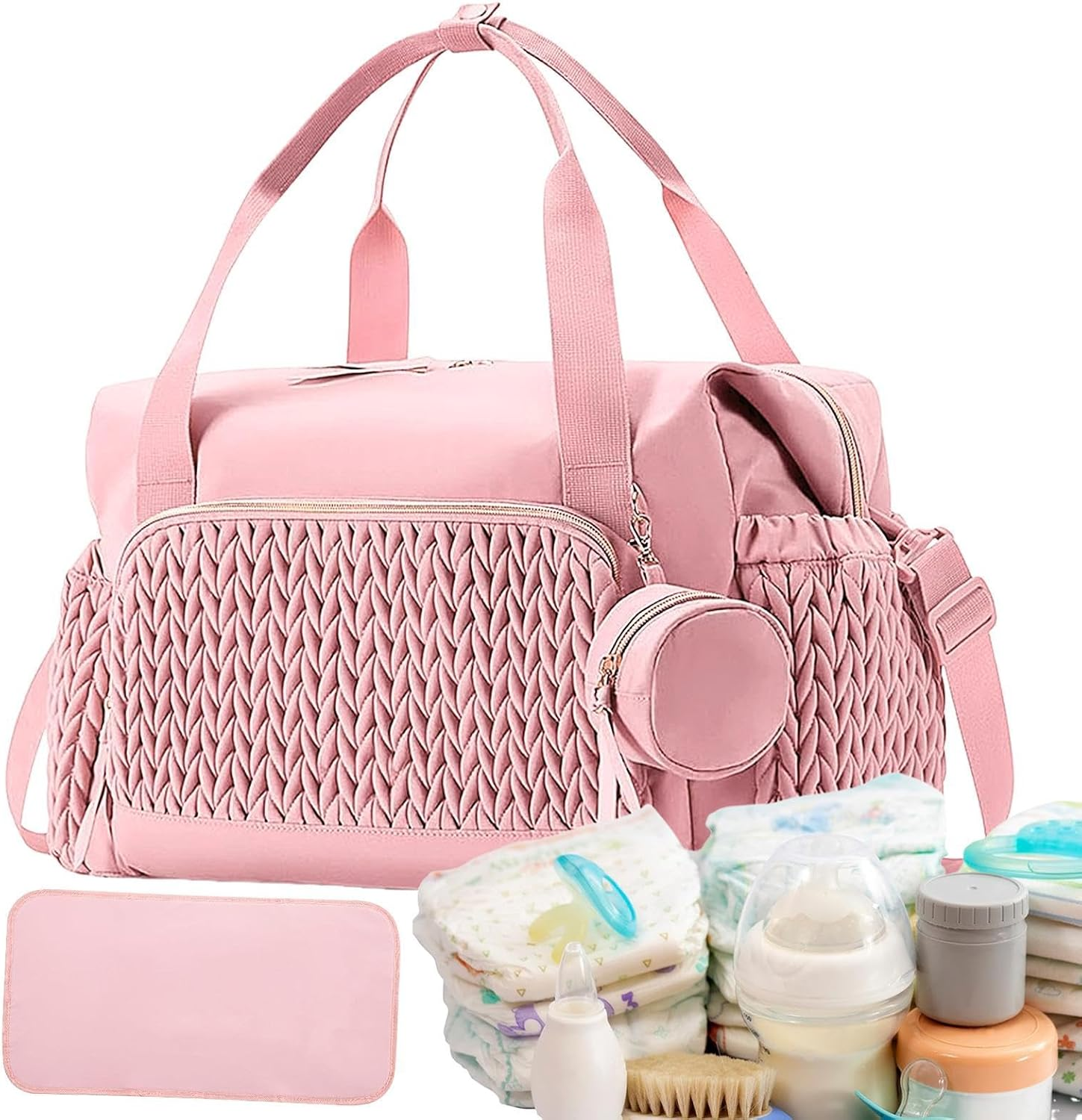 Hospital Bag | Large Capacity Kids Diaper Bag with Pacifier Case,Reusable Travel Accessories, Labor Delivery Backpack for Women
